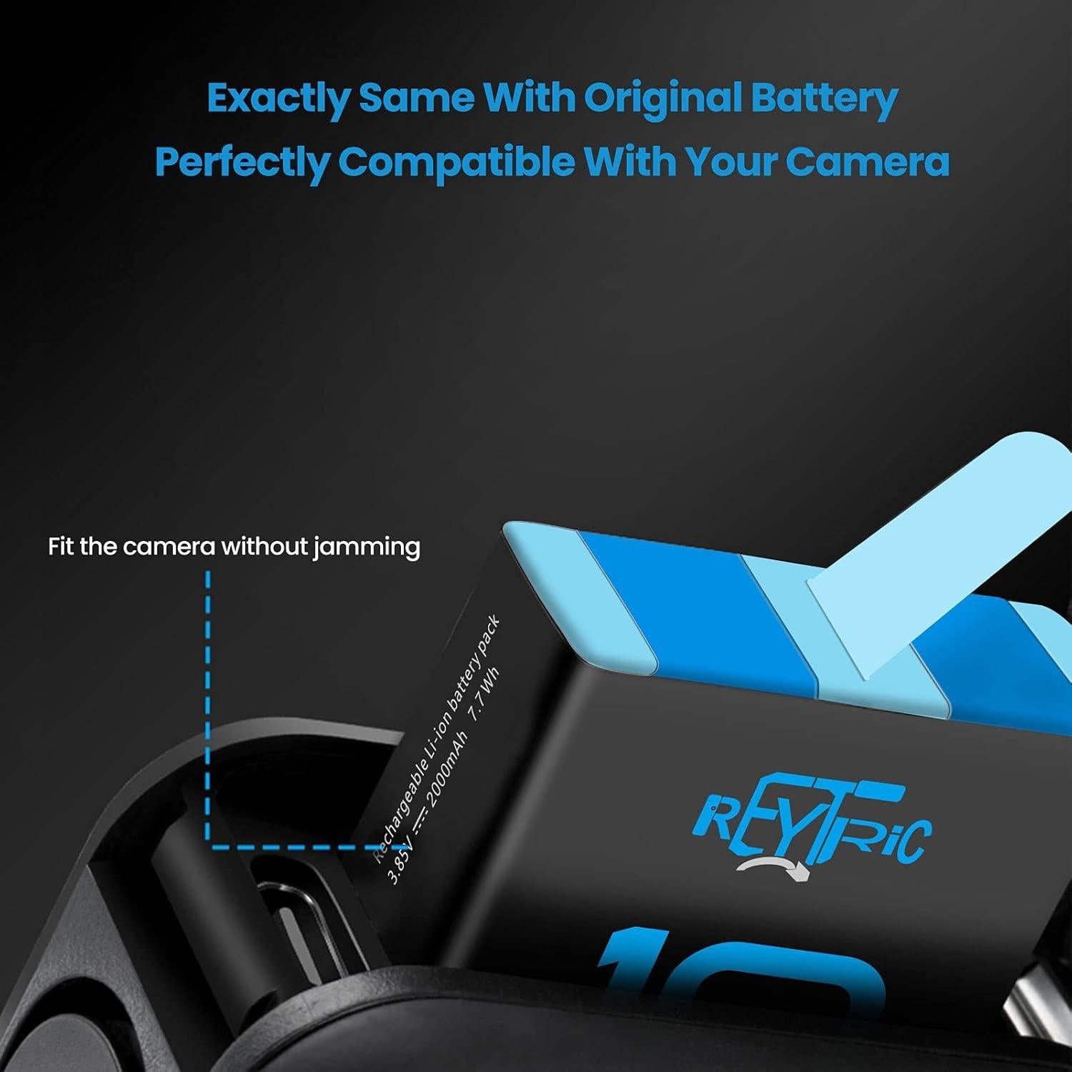 Paquete de 3 Baterías 2000mAh para GoPro Hero 12 11 10 9