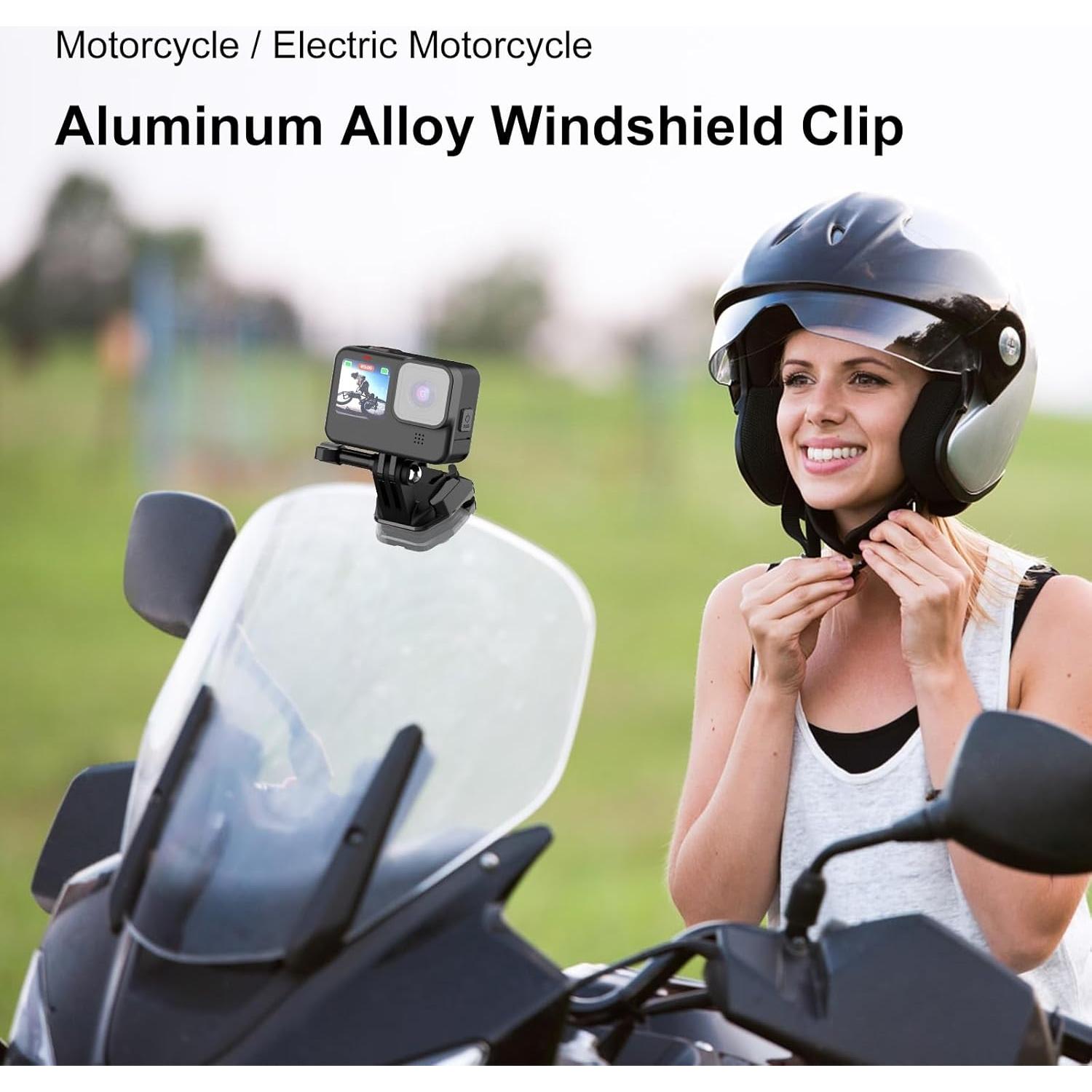 Soporte de Parabrisas para Motocicleta PULUZ con Liberación Rápida