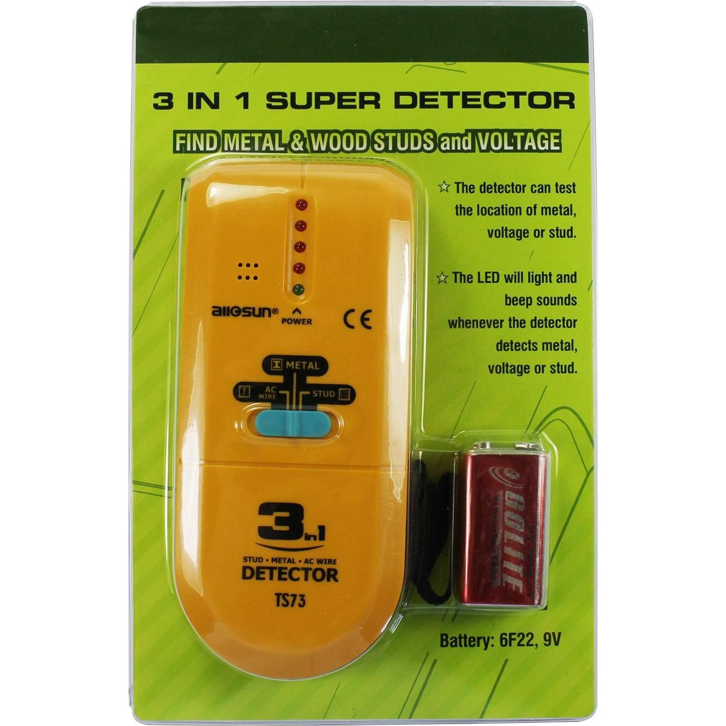 Detector de Vigas ALLOSUN TS73 LED 3 en 1 Escáner de Pared