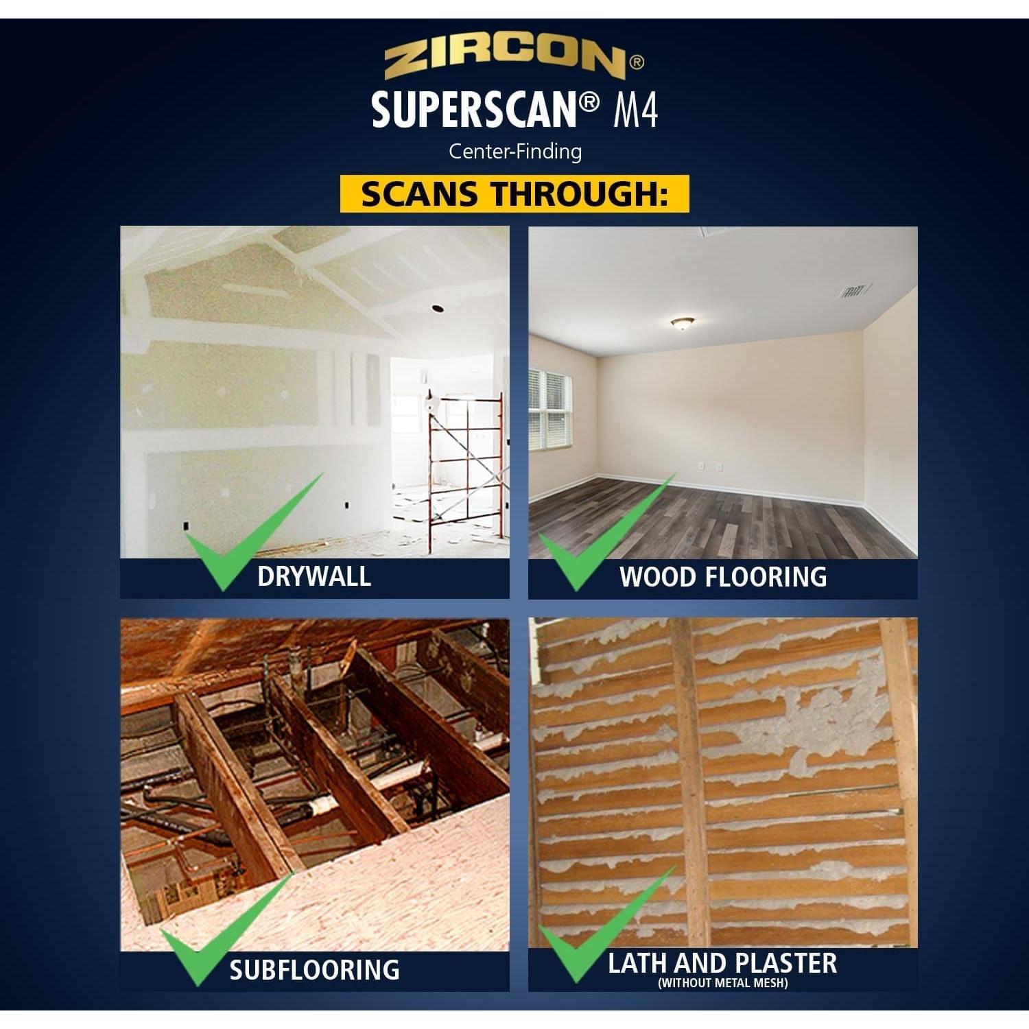 Buscador de Paredes Zircon SuperScan M4 - 5 Modos de Detección
