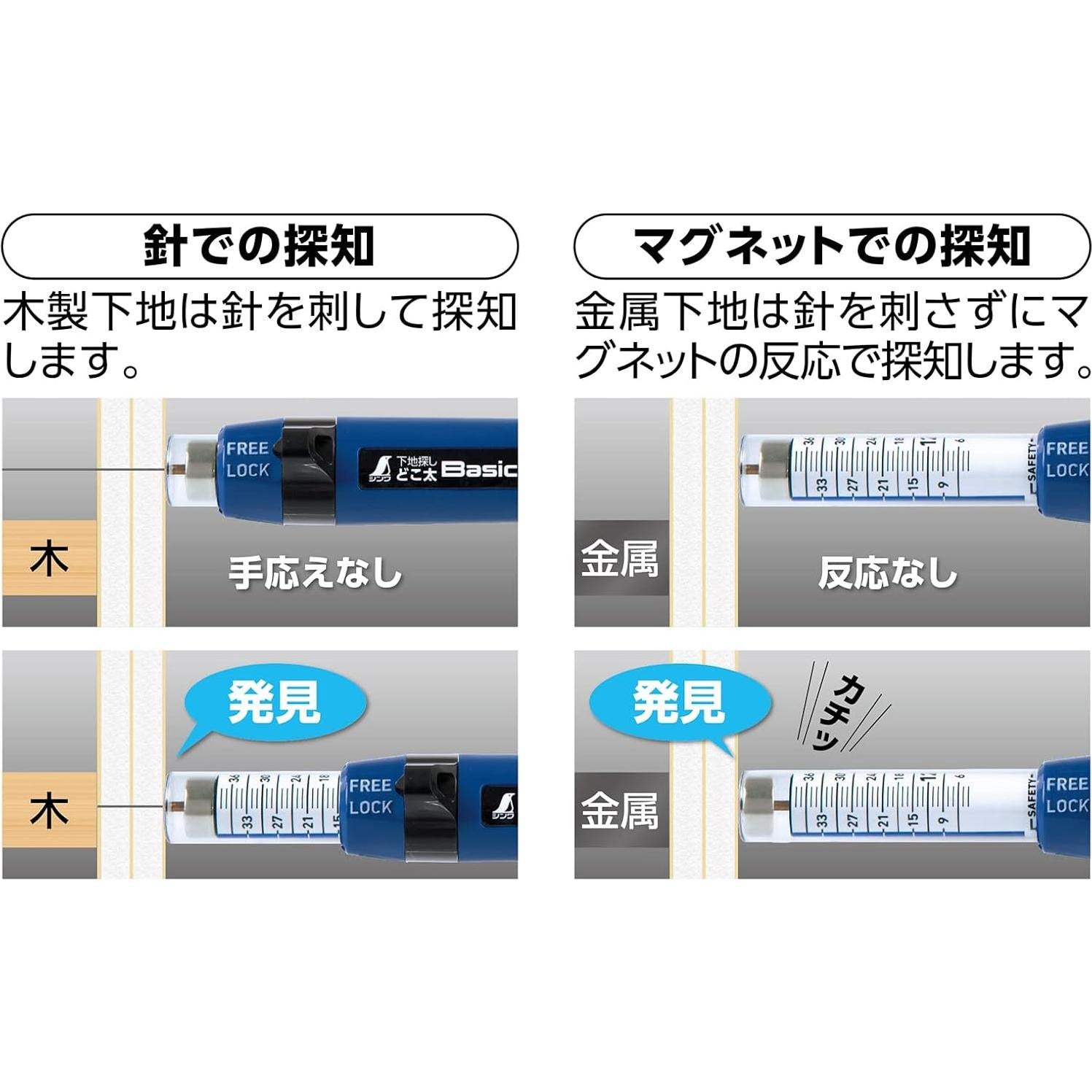 Buscador de Tierra Shinwa Sokutei 79025 con Imán 35 mm
