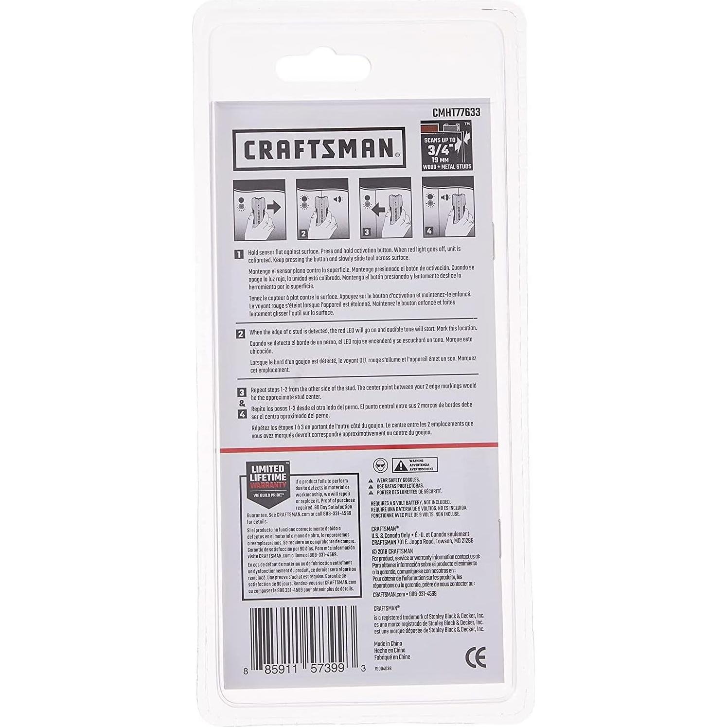 Buscador de Vigas CRAFTSMAN CMHT77633 - Profundidad 1.9 cm