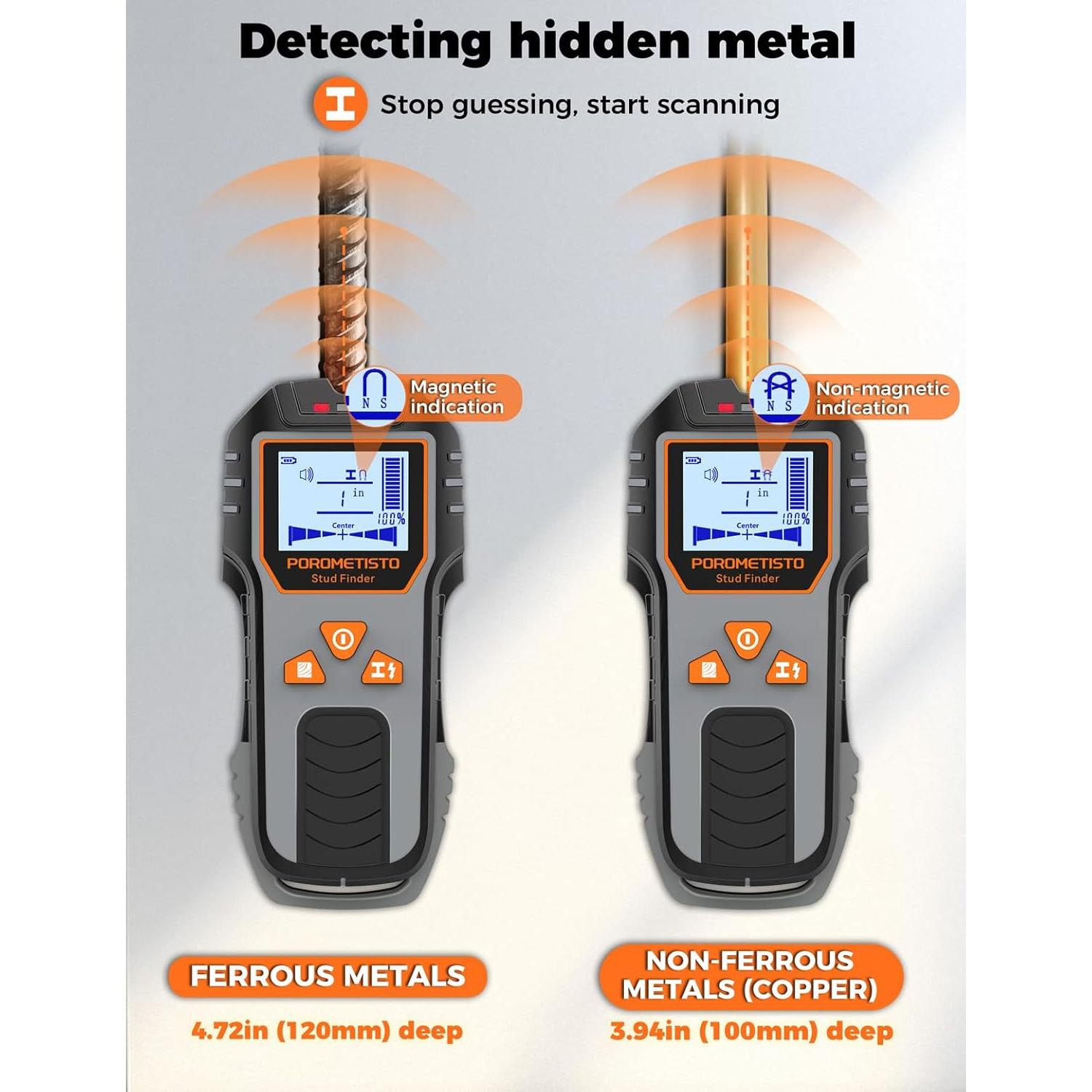 Escáner de Pared Buscador 6-en-1 POROMETISTO DSF01