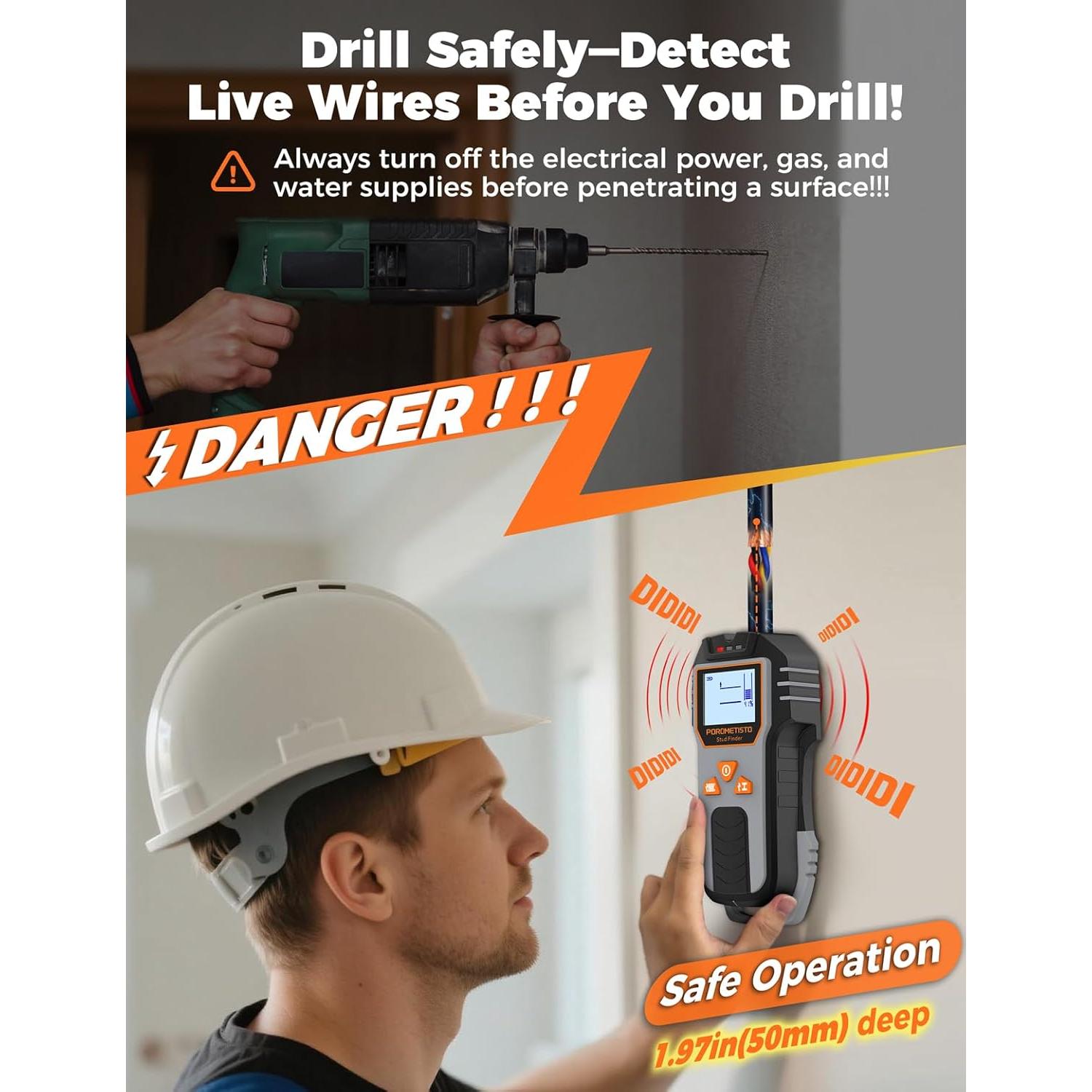 Escáner de Pared Buscador 6-en-1 POROMETISTO DSF01