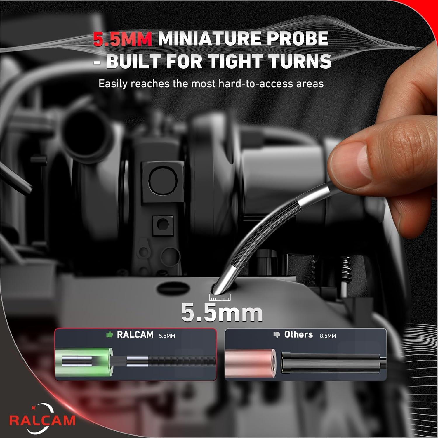 Borescopio Articulado Ralcam N505-R1.5M 5.5mm 5" con Luz LED