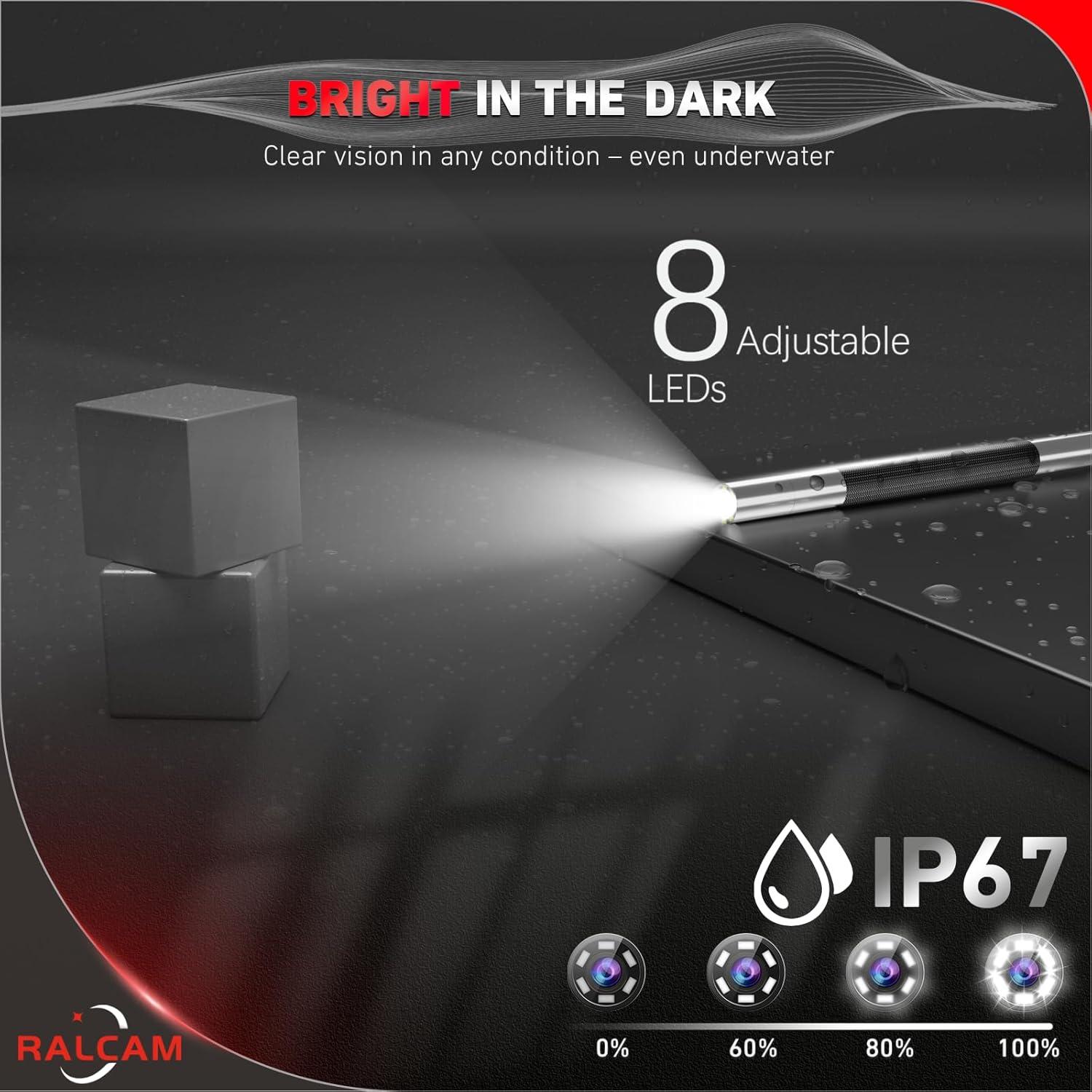 Borescopio Articulado Ralcam N505-R1.5M 5.5mm 5" con Luz LED