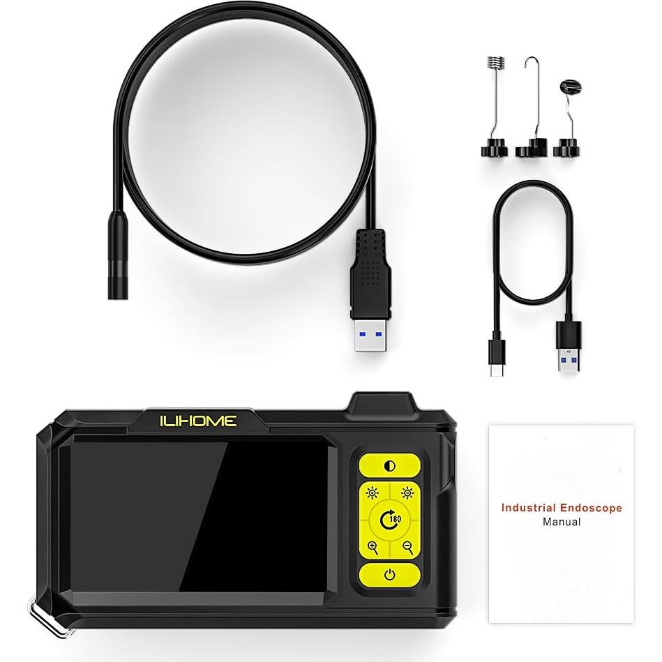 Cámara de Borescopio ILIHOME HD 1080P 4.3" IP67 5m
