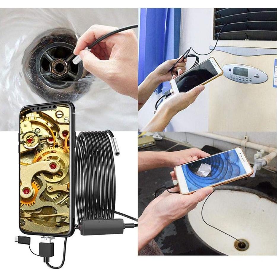 Endoscopio Oumefar 3 en 1 HD 1280x720 Tipo C 3.9mm IP67