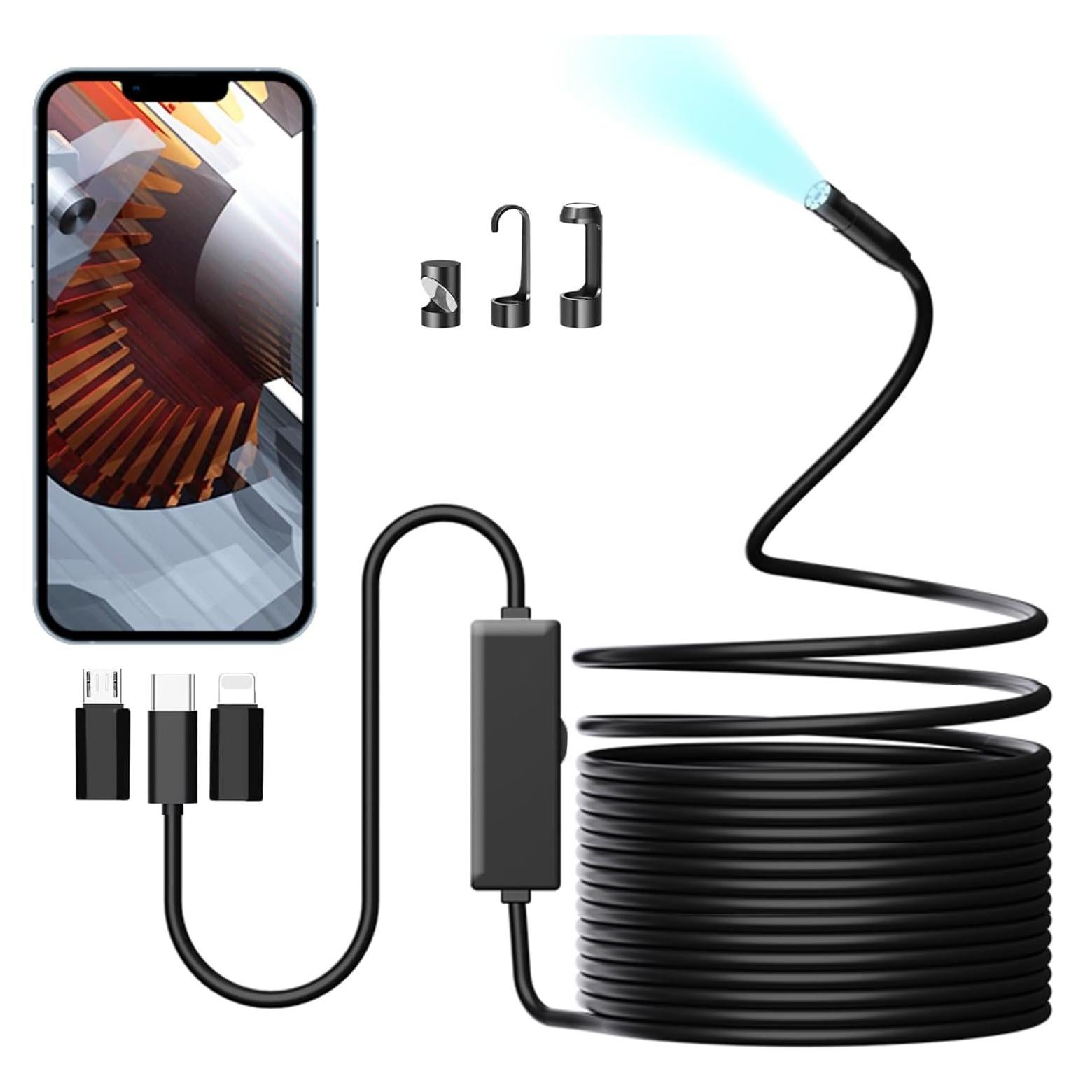 Cámara Endoscópica IP67 5m GZPCE con Luz LED Ajustable