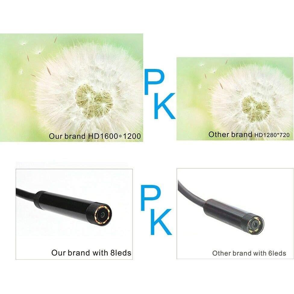 Endoscopio USB 3 en 1 BNYTXV 2m HD 7mm IP67 con LED