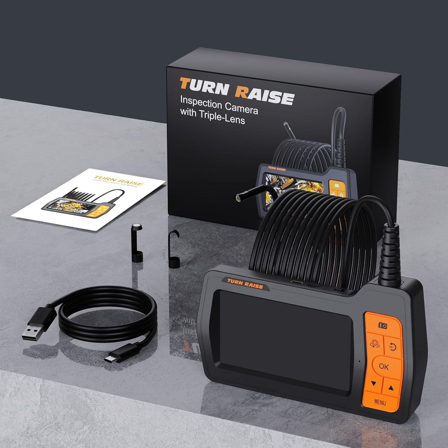 Cámara de Inspección TURN RAISE 16.5FT 5" IPS 1080P HD
