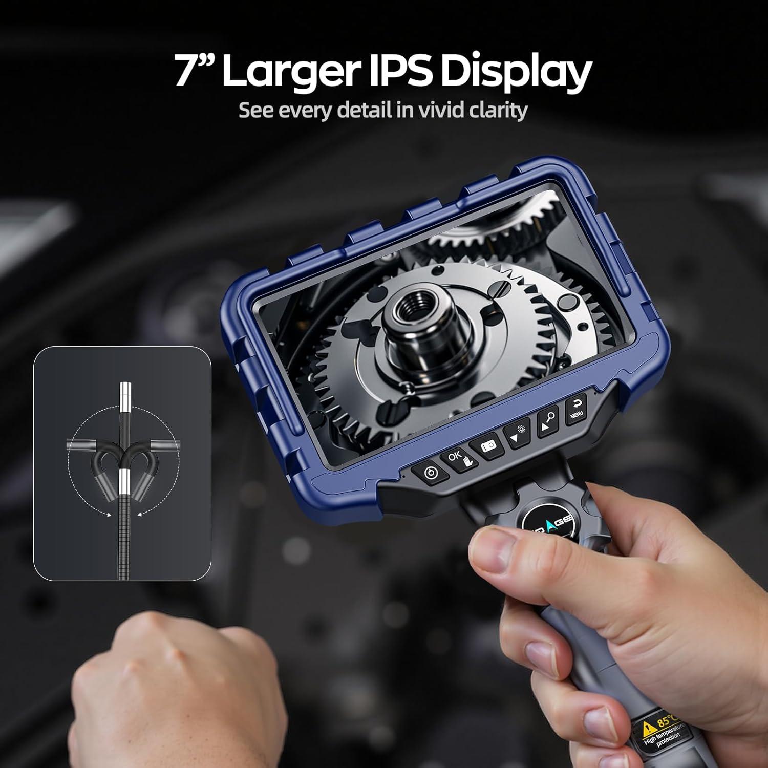 Cámara Endoscópica Articulada NIDAGE 7" HD 1080p IP67