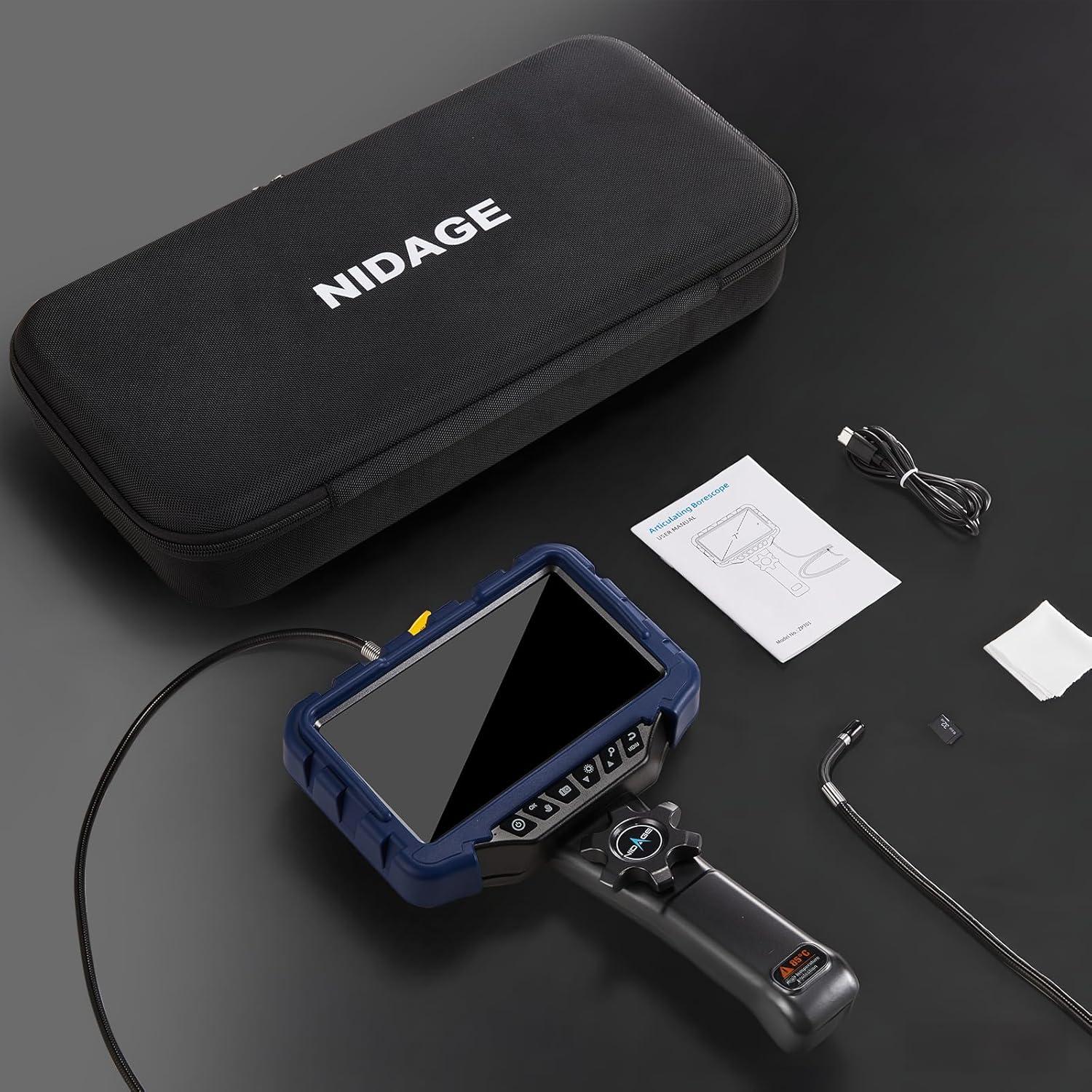 Cámara Endoscópica Articulada NIDAGE 7" HD 1080p IP67