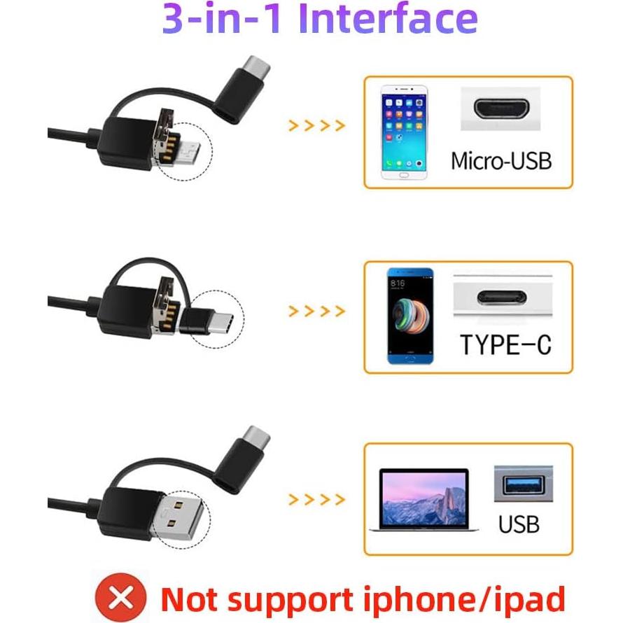 Kit de Limpieza de Oídos Pthene con Cámara HD y Luz LED 6 en 1