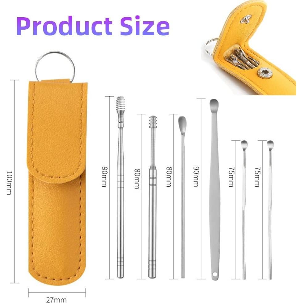 Kit de Limpieza de Oídos Pthene con Cámara HD y Luz LED 6 en 1