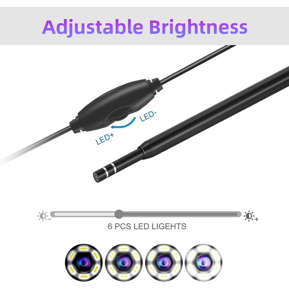 Kit de Limpieza de Oídos Pthene con Cámara HD y Luz LED 6 en 1