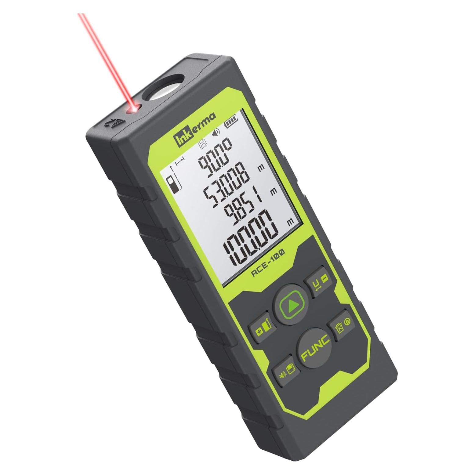 Medidor Láser Inkerma ACE-100 100m con Sensor de Ángulo