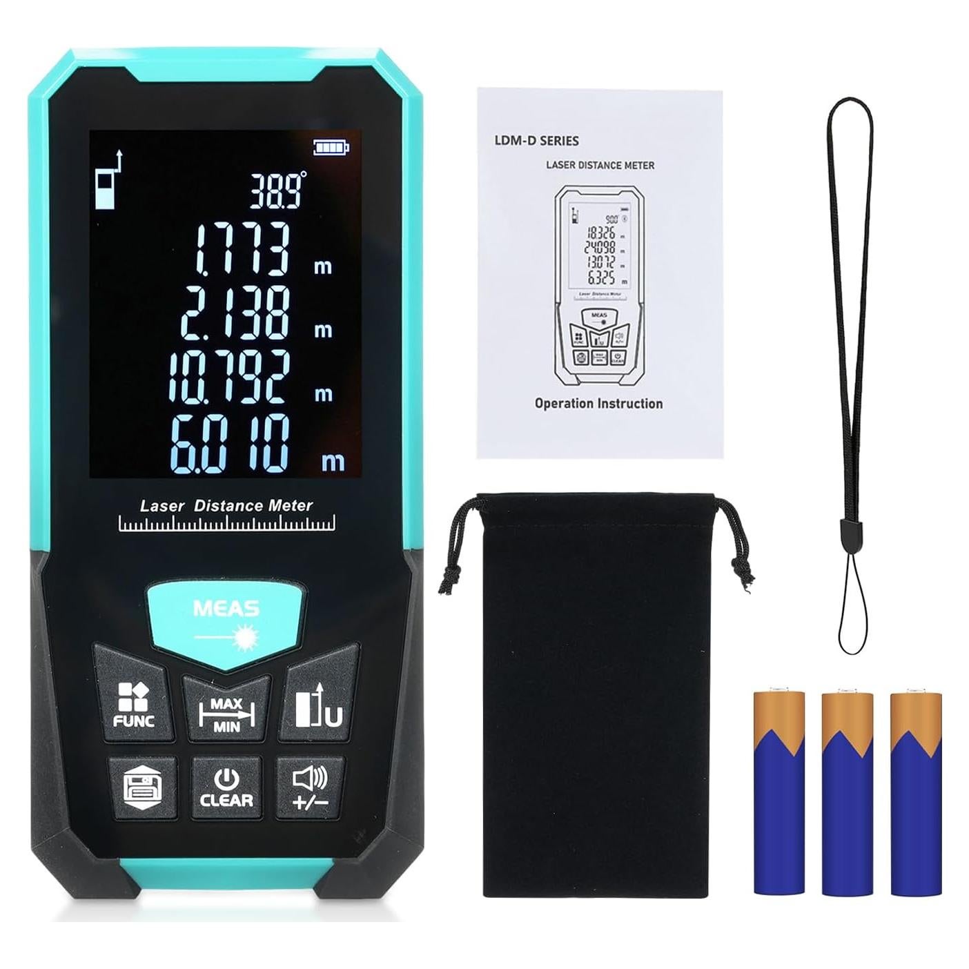 Medidor de Distancia Láser Mulcort E26312-100 120m Precisión ±2mm