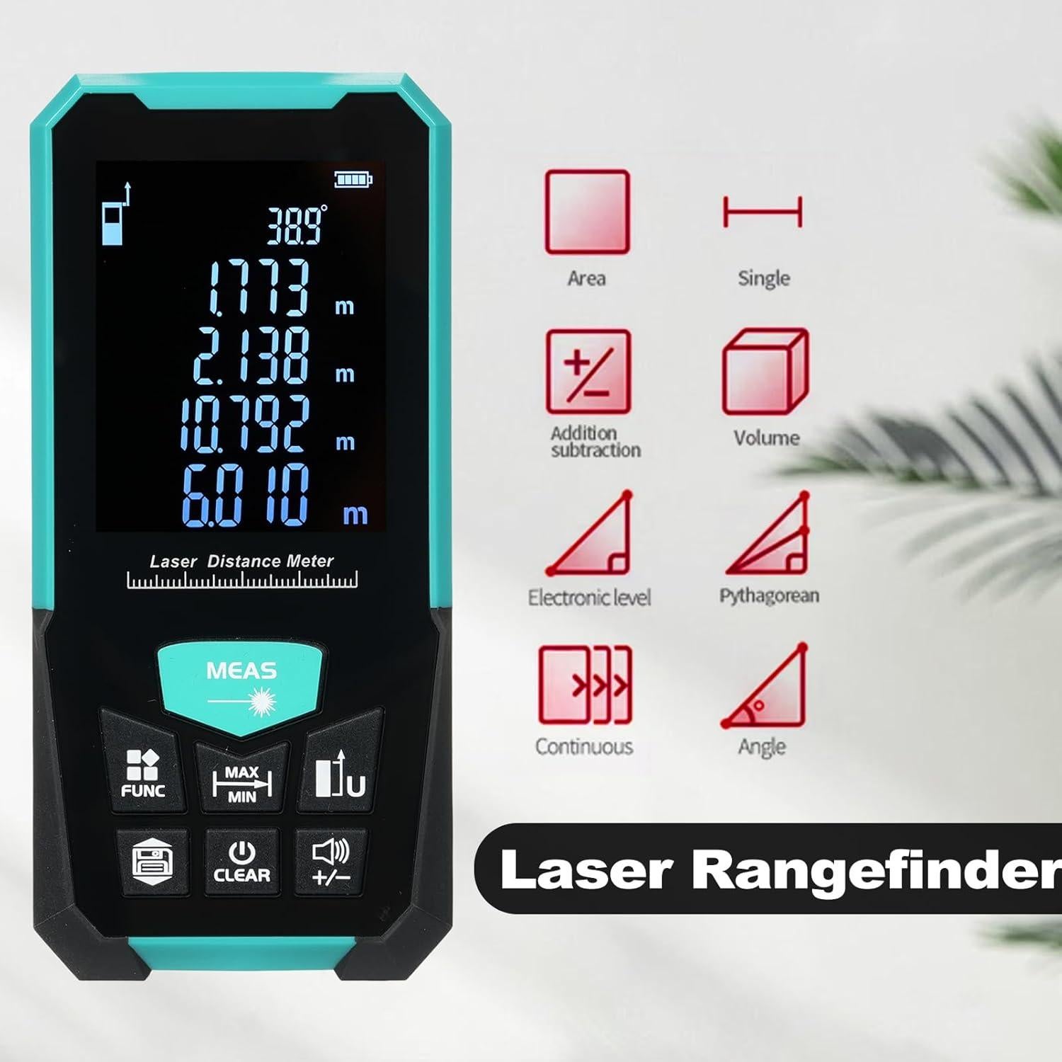 Medidor de Distancia Láser Mulcort E26312-100 120m Precisión ±2mm