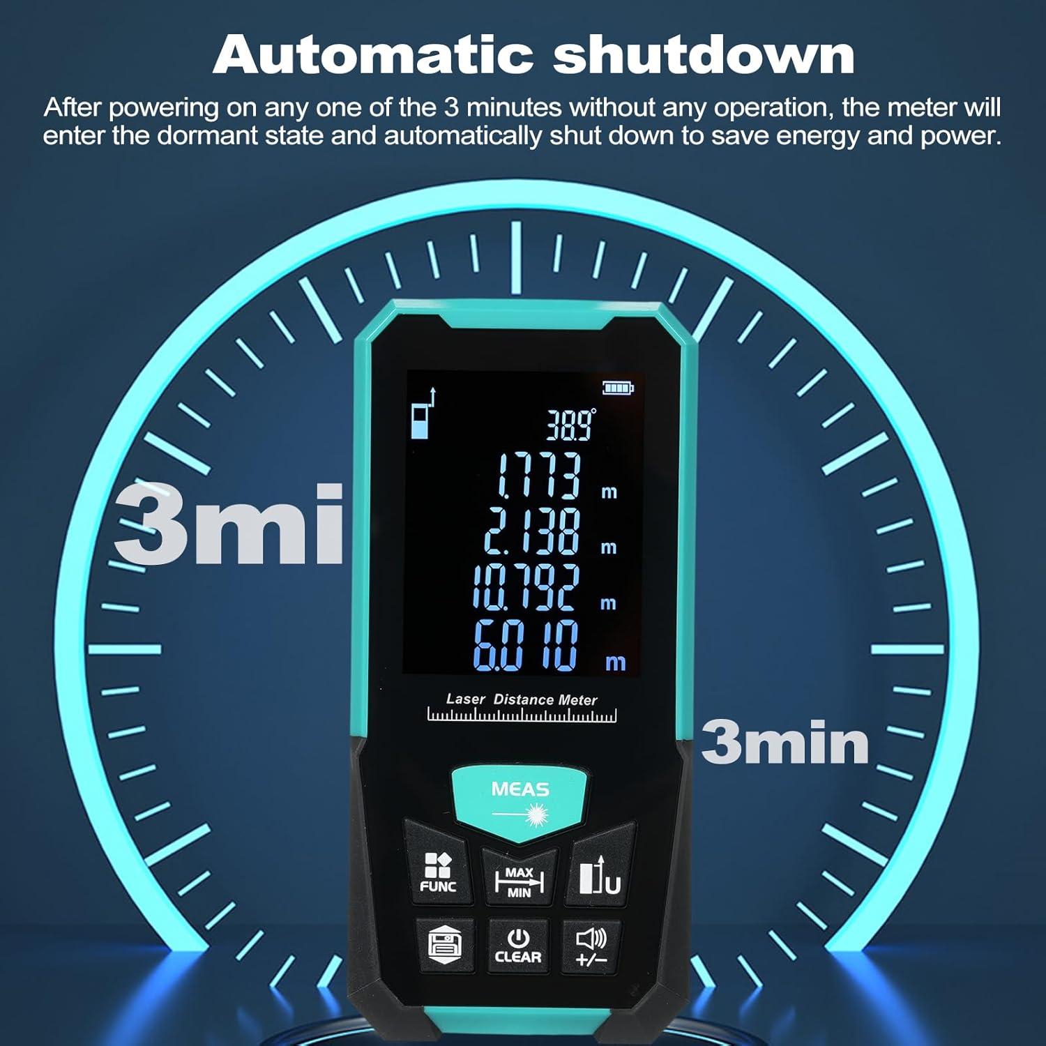 Medidor de Distancia Láser Mulcort E26312-100 120m Precisión ±2mm