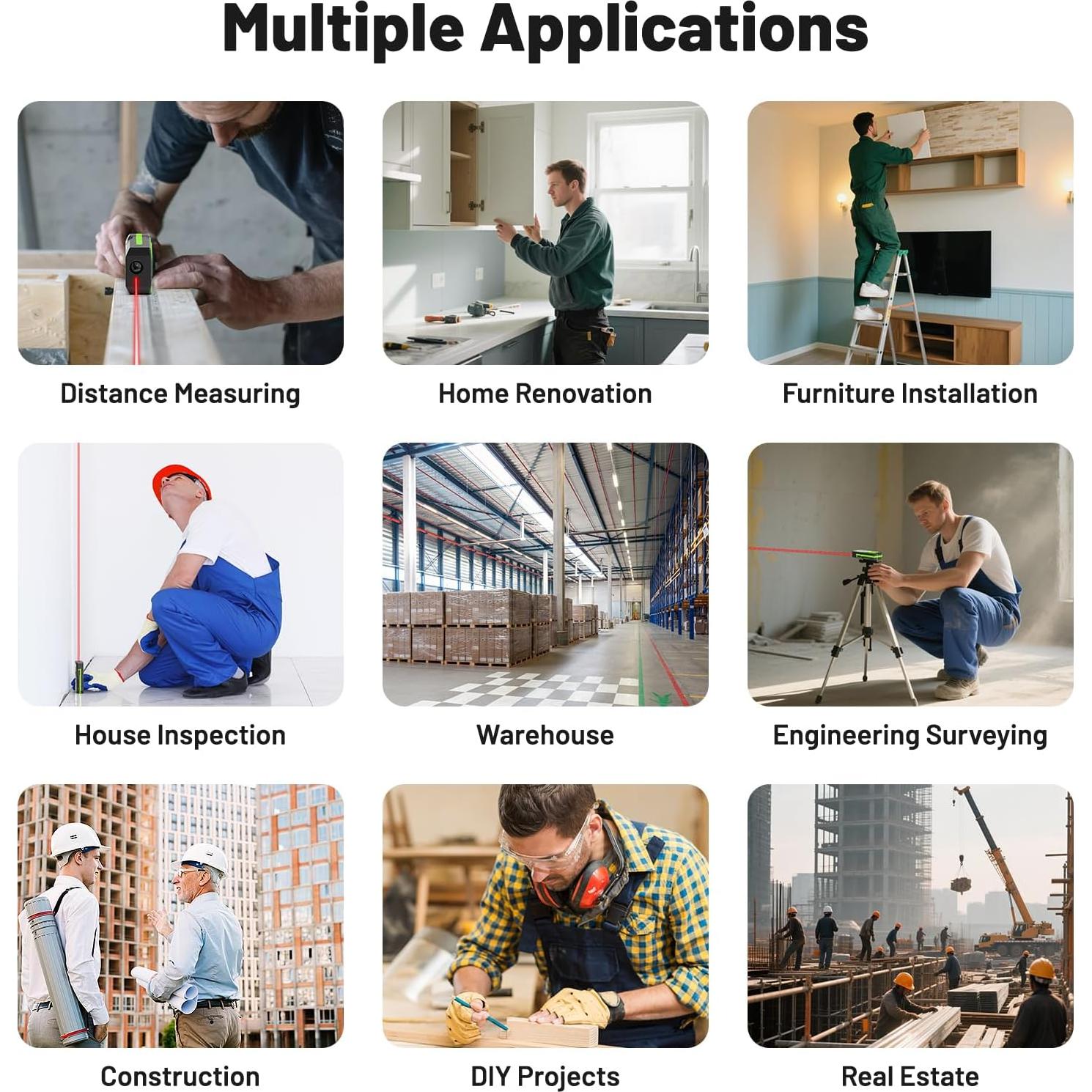 Medidor de Distancia Láser Huepar S120-BT 120m Bluetooth