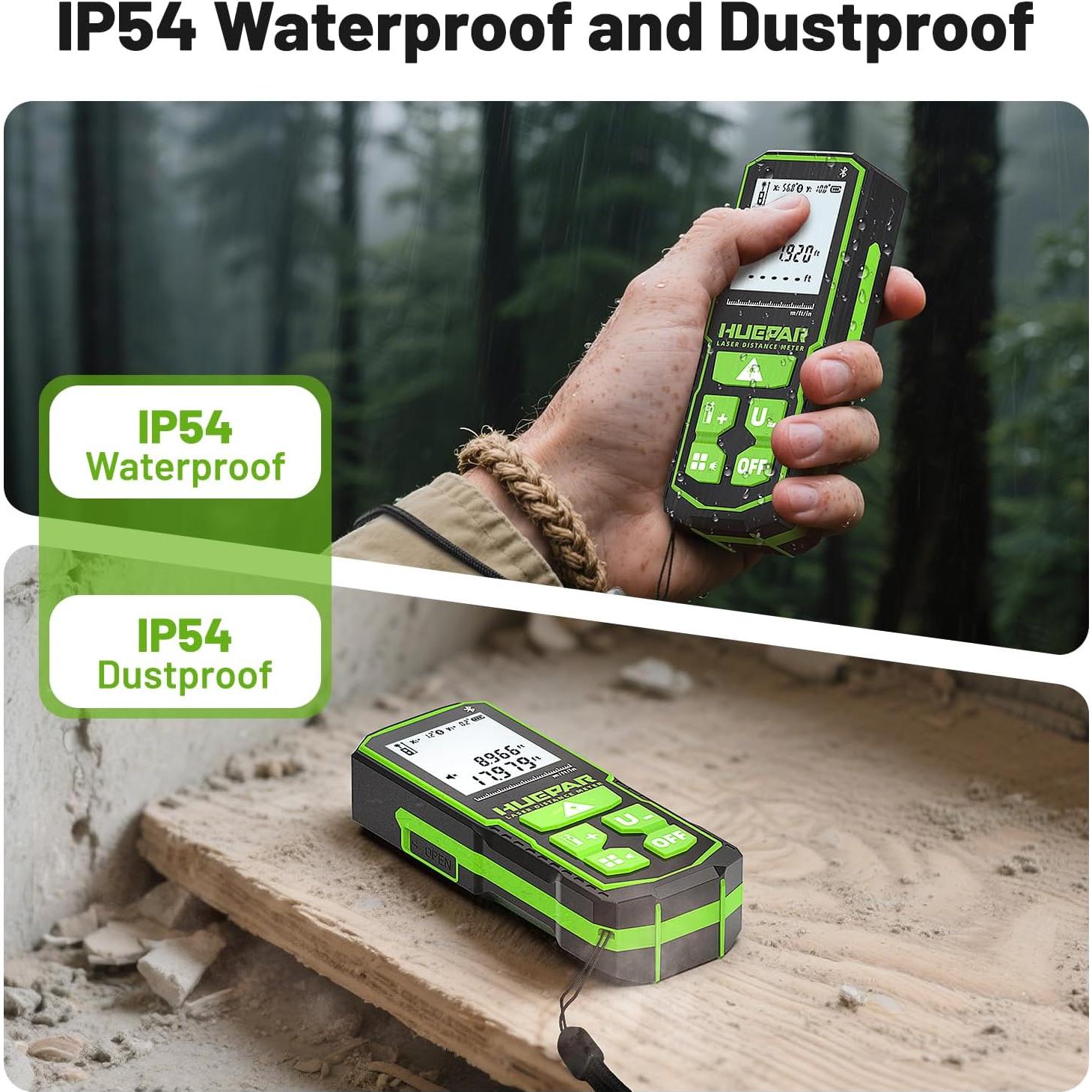 Medidor de Distancia Láser Huepar S120-BT 120m Bluetooth