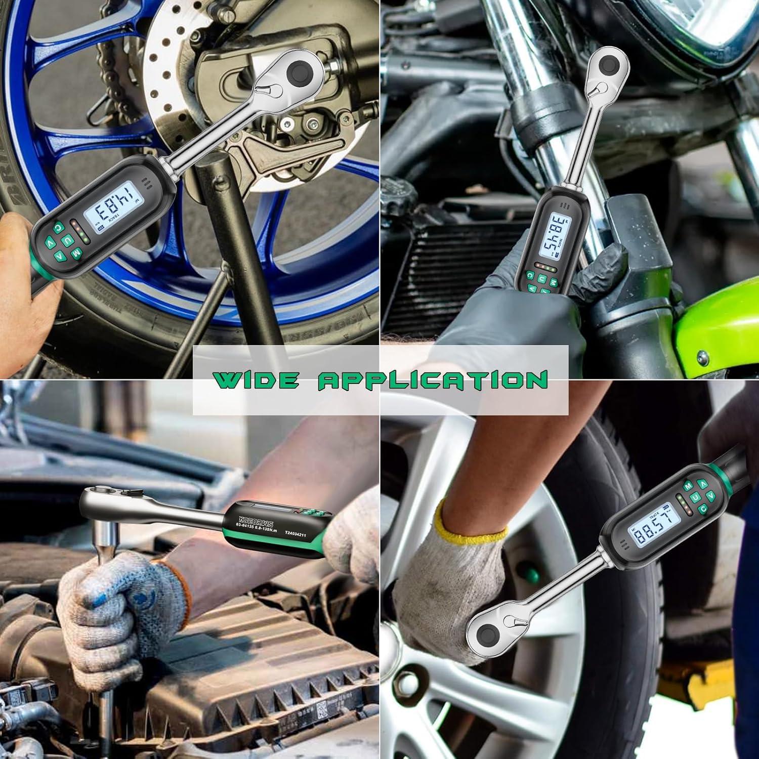 Llave de Torque Digital KOEORWS 1/2 Pulgada 6.8-135 Nm