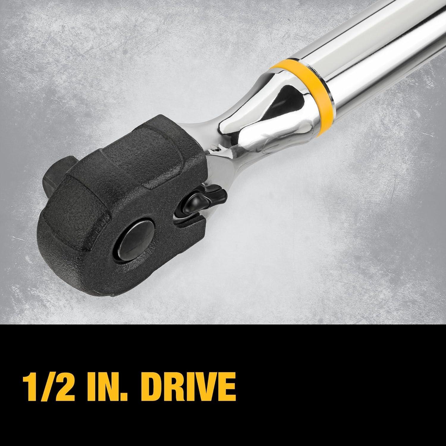 Llave de Torque Digital DEWALT 1/2" 50-250 lb-pie (7-339 Nm)