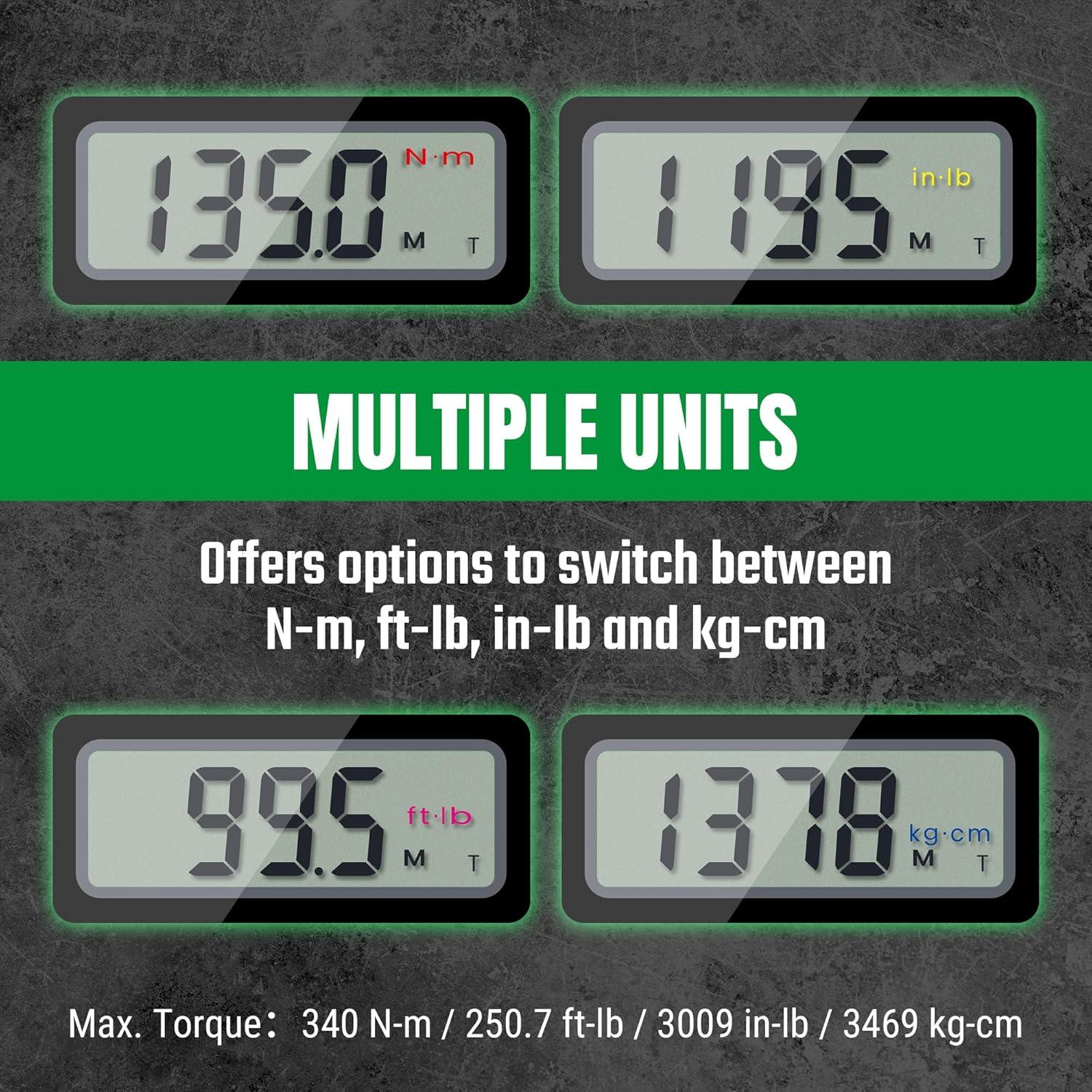 Llave de Torque Digital SK 1/2" 17-340 N·m Pantalla LED