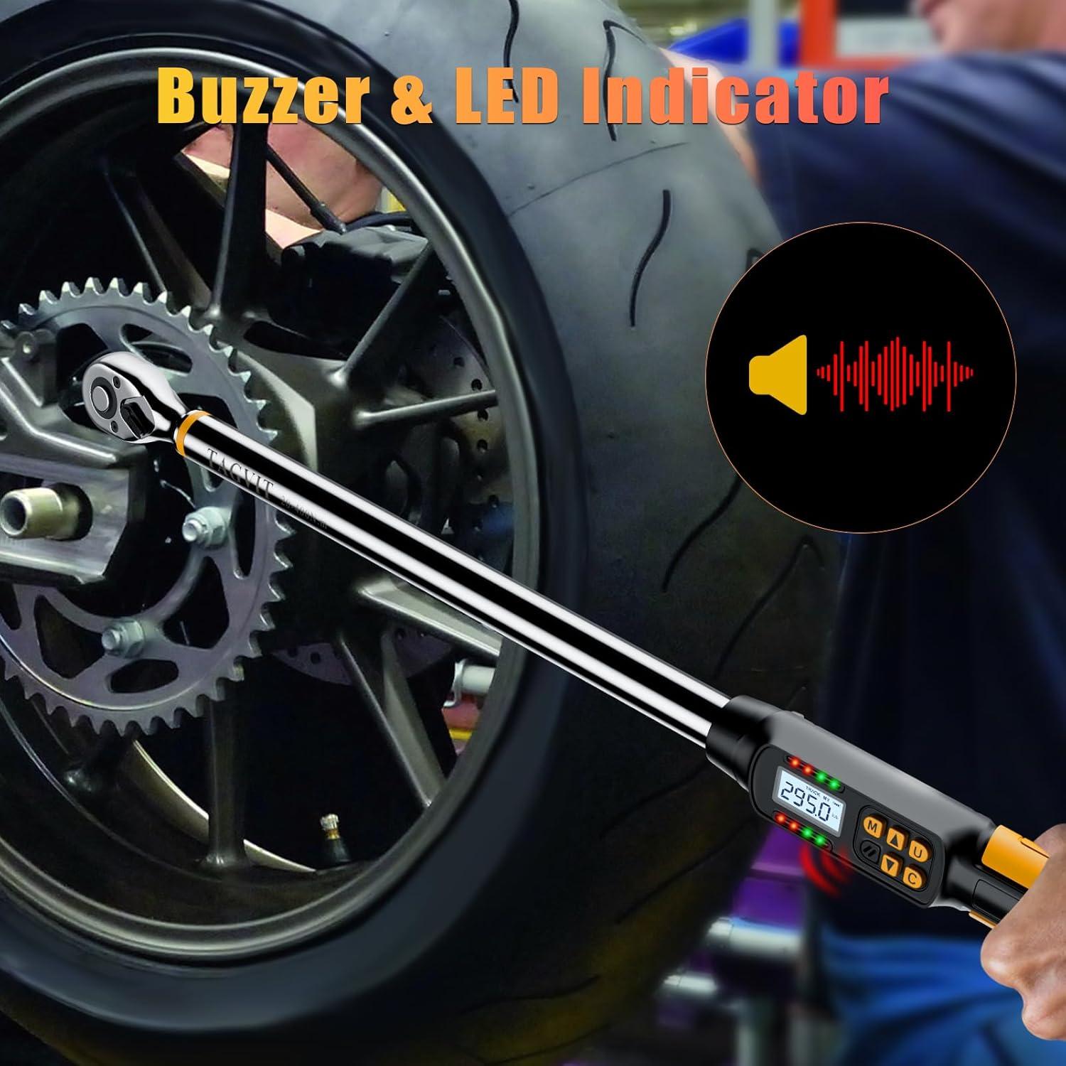 Llave de Torque Digital TAGVIT 1/2 Pulgada 20-400 Nm Precisión ±2%