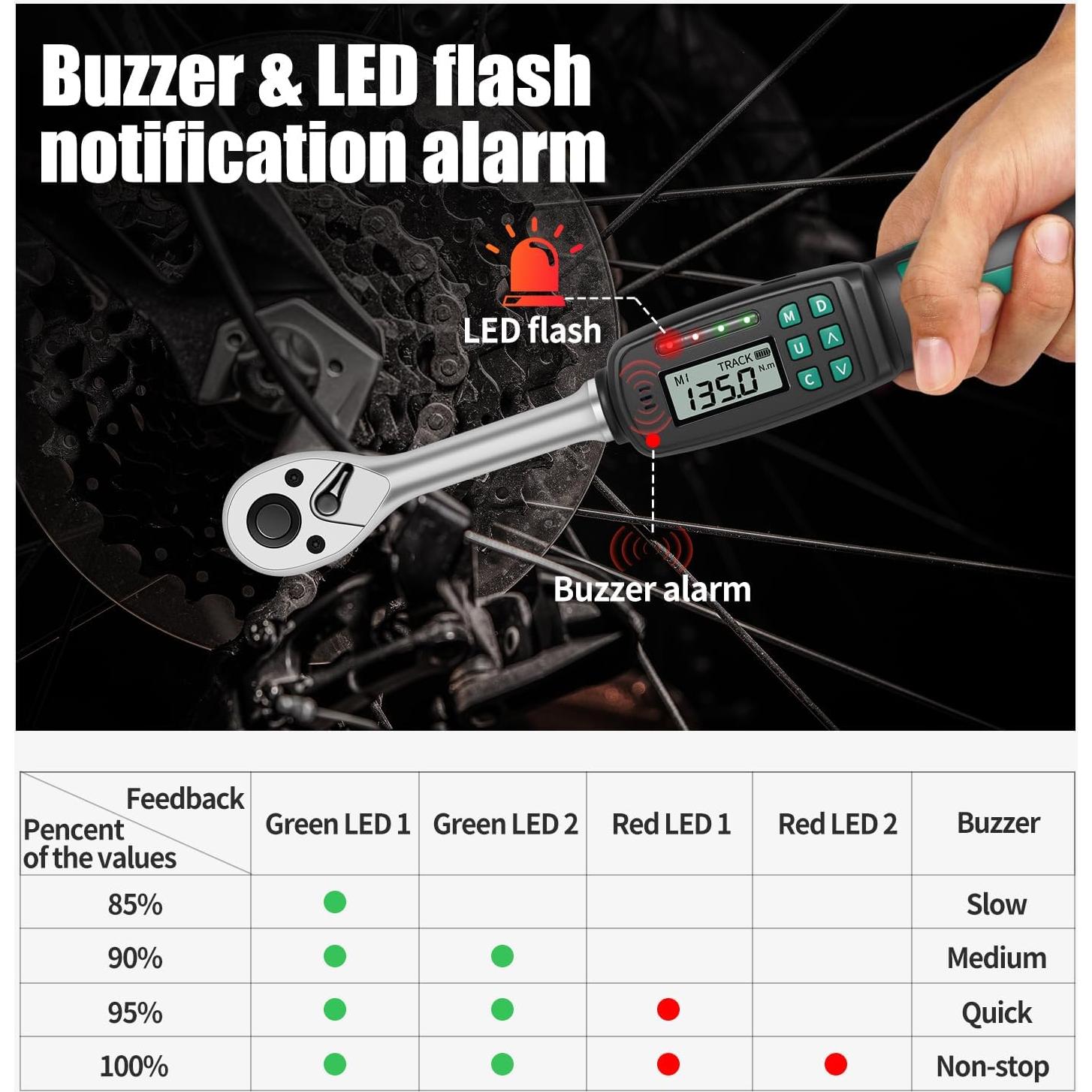 Llave de Torque Digital XLIT 1/2" 5-99.5 ft-lb (6.8-135 Nm)
