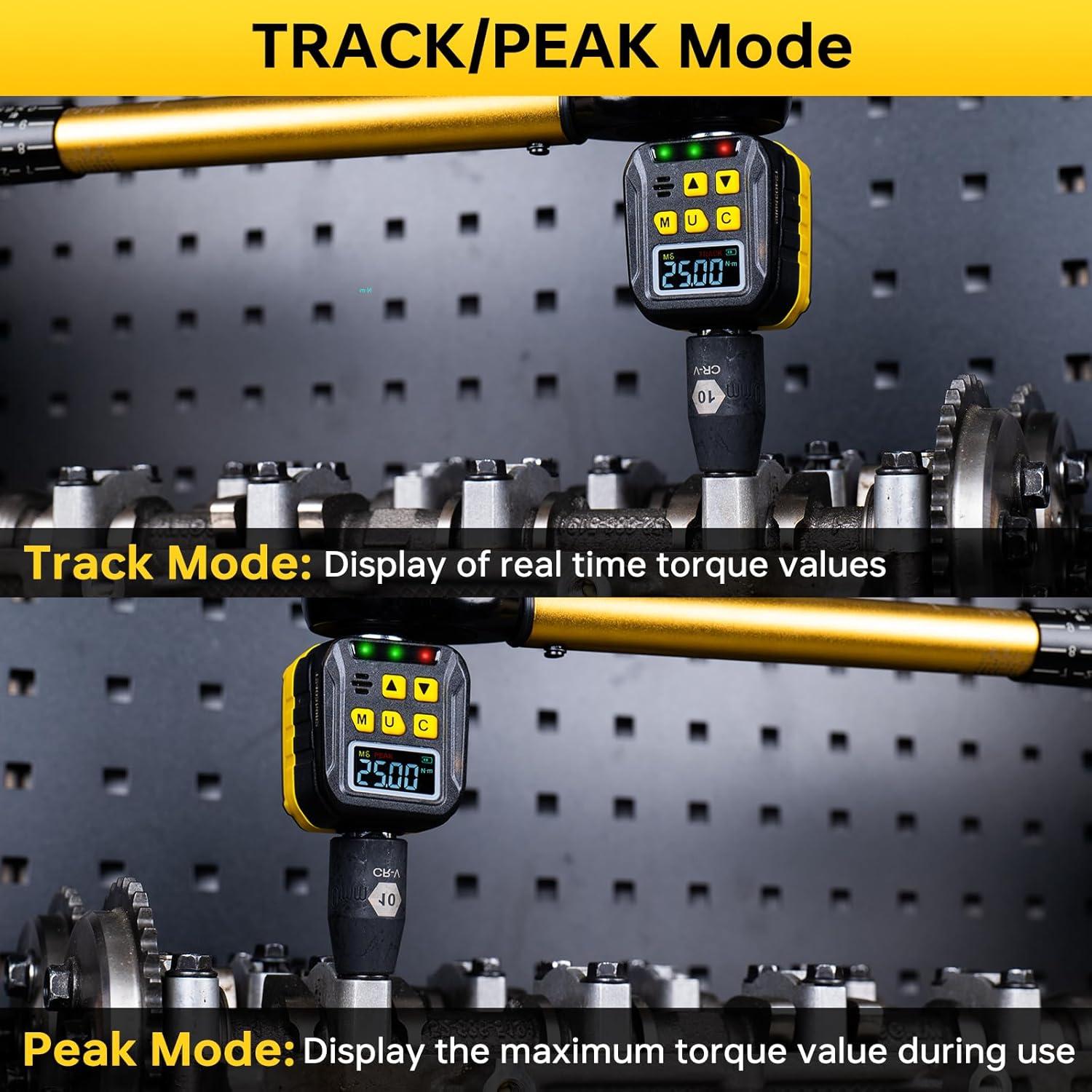 Adaptador de Par Digital YIYEIE 1/2" 17-340 Nm LCD Color