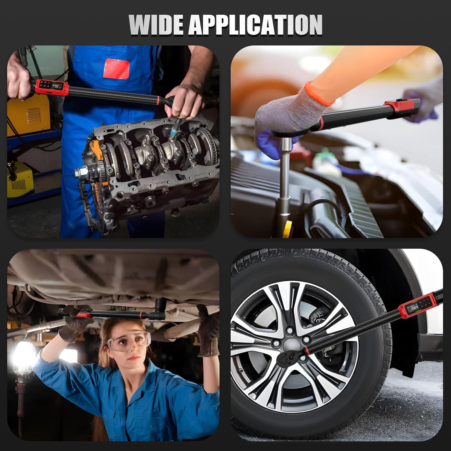 Llave de Torque Digital ANPUDS 1/2" 17-340Nm Fibra de Carbono