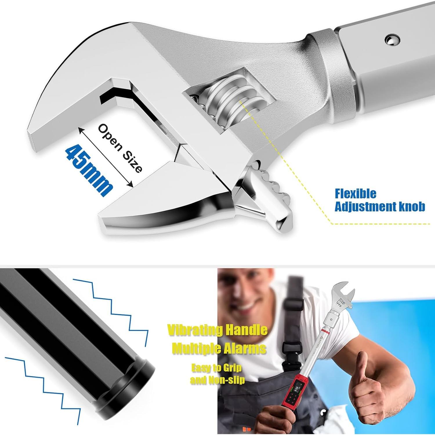 Llave de Torque Digital ANPUDS 2-135 Nm Ajustable con Alarma