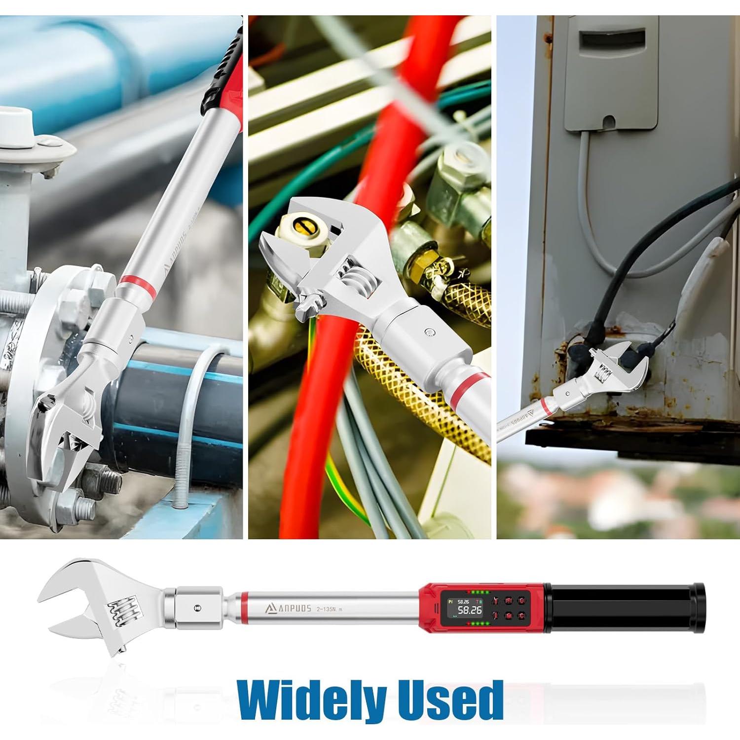 Llave de Torque Digital ANPUDS 2-135 Nm Ajustable con Alarma