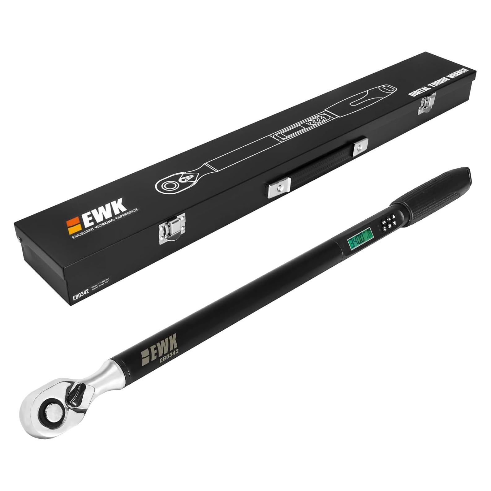Llave de Torque Digital EWK 1/2" 17-340 Nm Alta Precisión