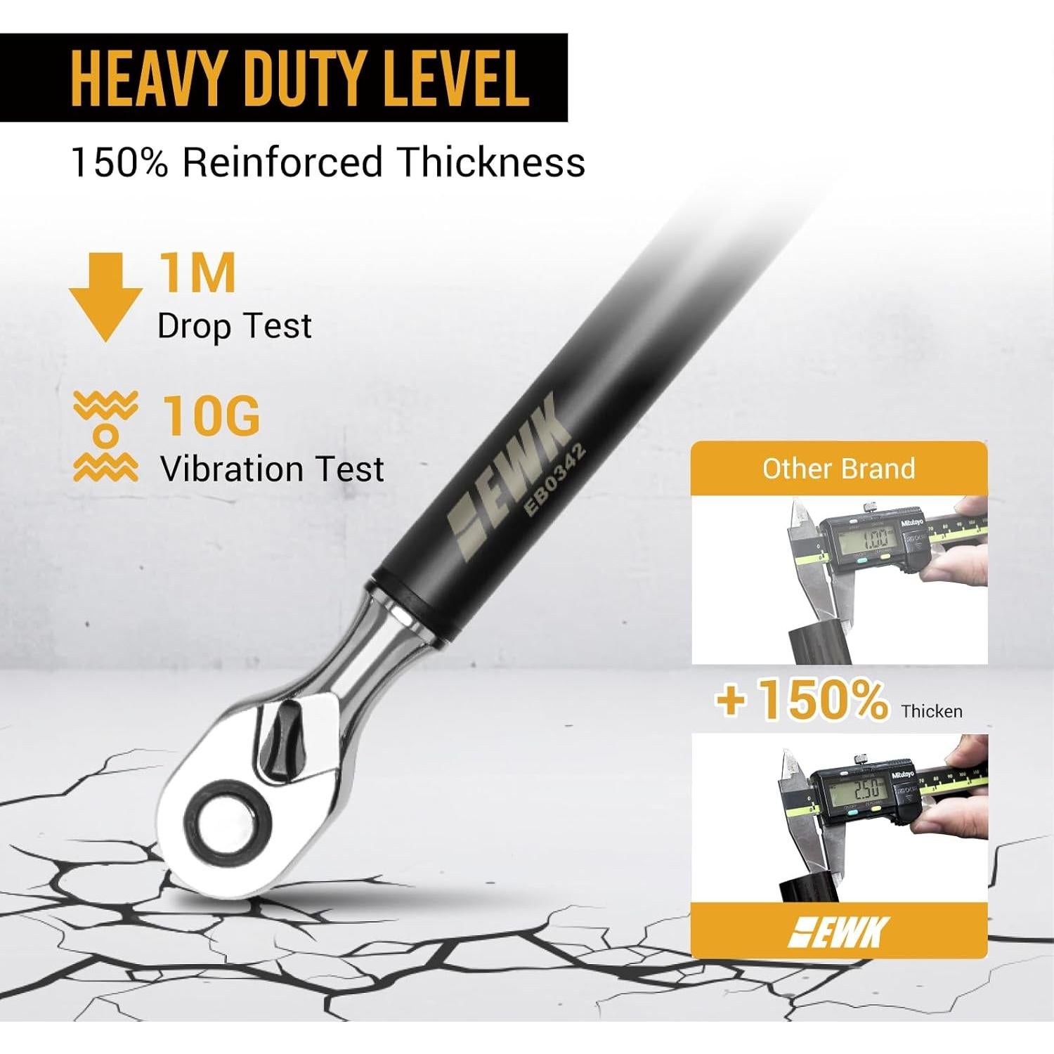 Llave de Torque Digital EWK 1/2" 17-340 Nm Alta Precisión