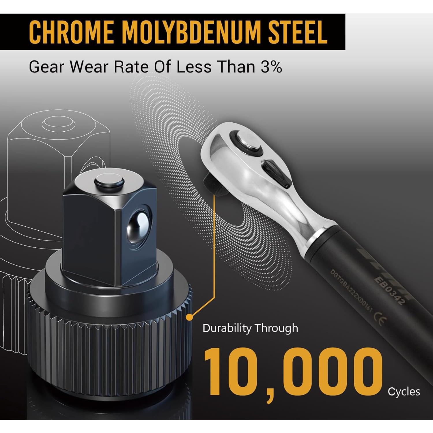 Llave de Torque Digital EWK 1/2" 17-340 Nm Alta Precisión