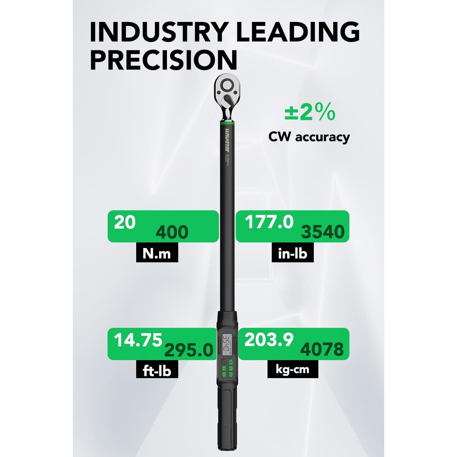 Llave de Torque Digital 1/2" LLAVETOR 19.98-400.5 Nm