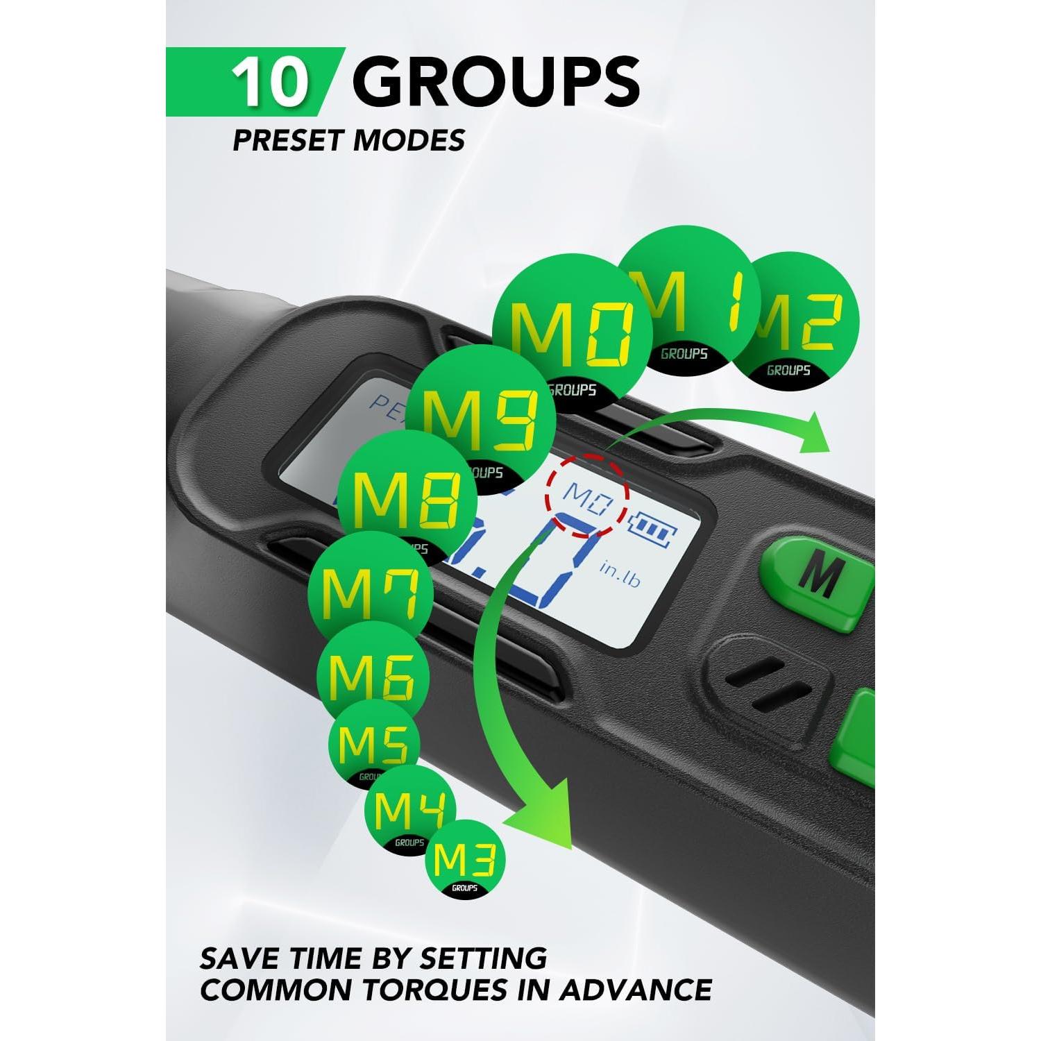 Llave de Torque Digital 1/2" LLAVETOR 19.98-400.5 Nm