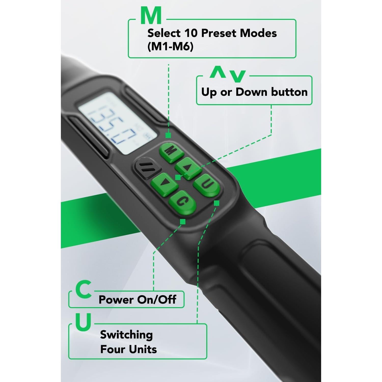 Llave de Torque Digital 1/2" LLAVETOR 19.98-400.5 Nm
