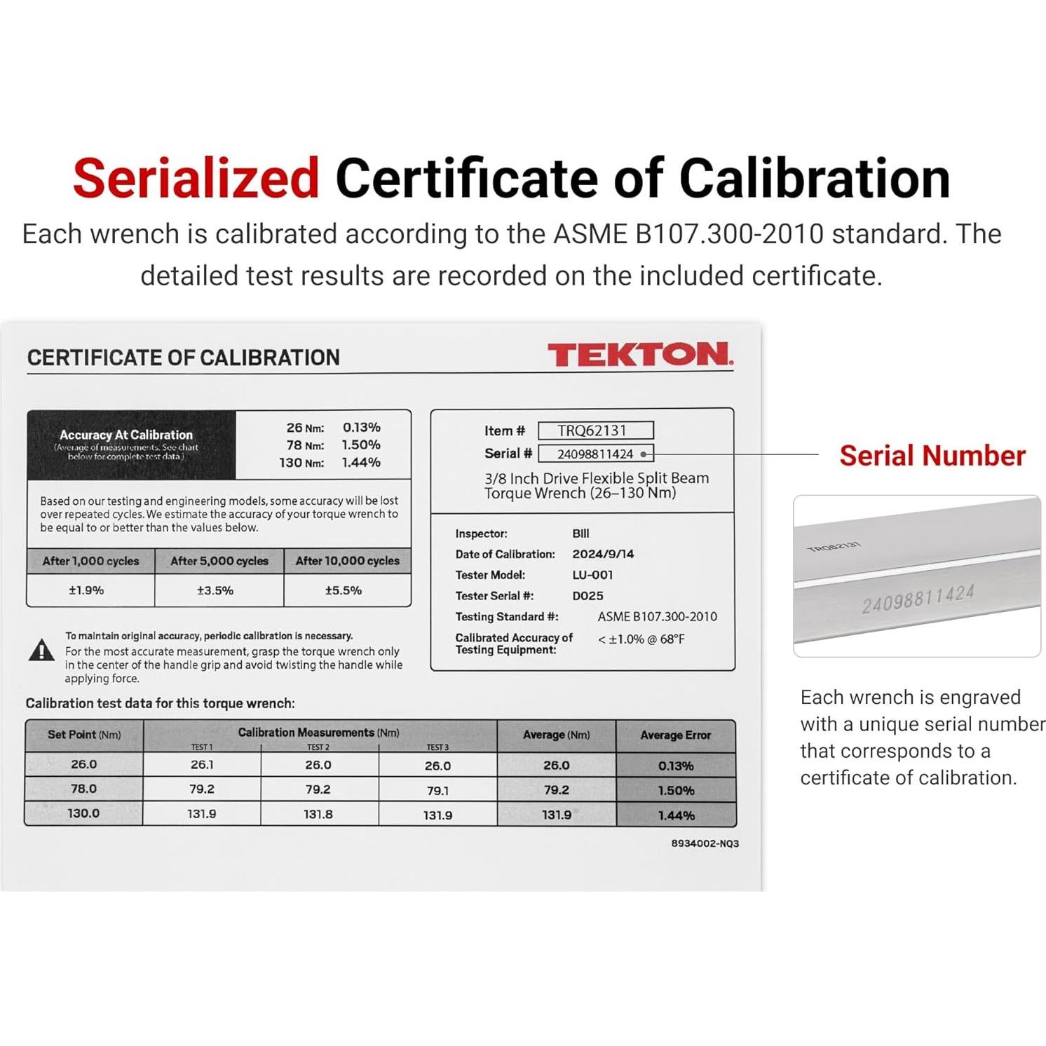 Llave de Torque TEKTON 1/2" 40-250 pies-libra Precisa