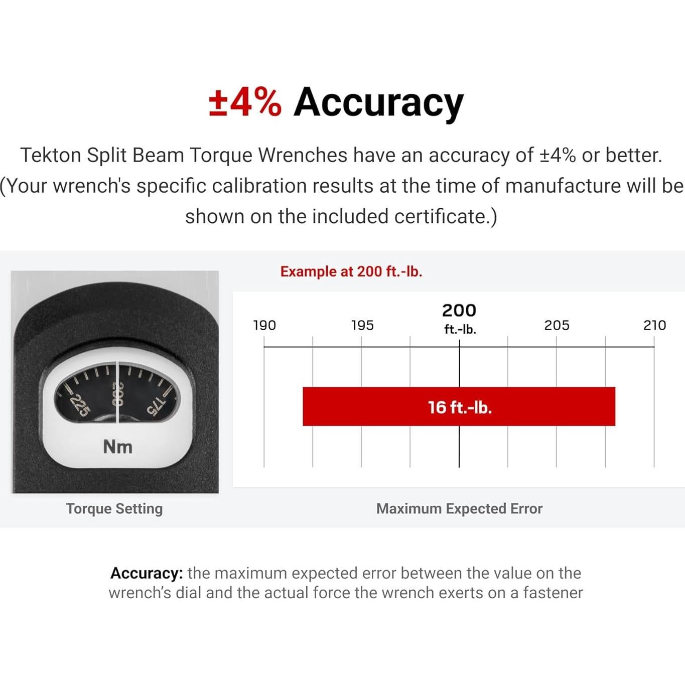 Llave de Torque TEKTON 1/2" 40-250 pies-libra Precisa