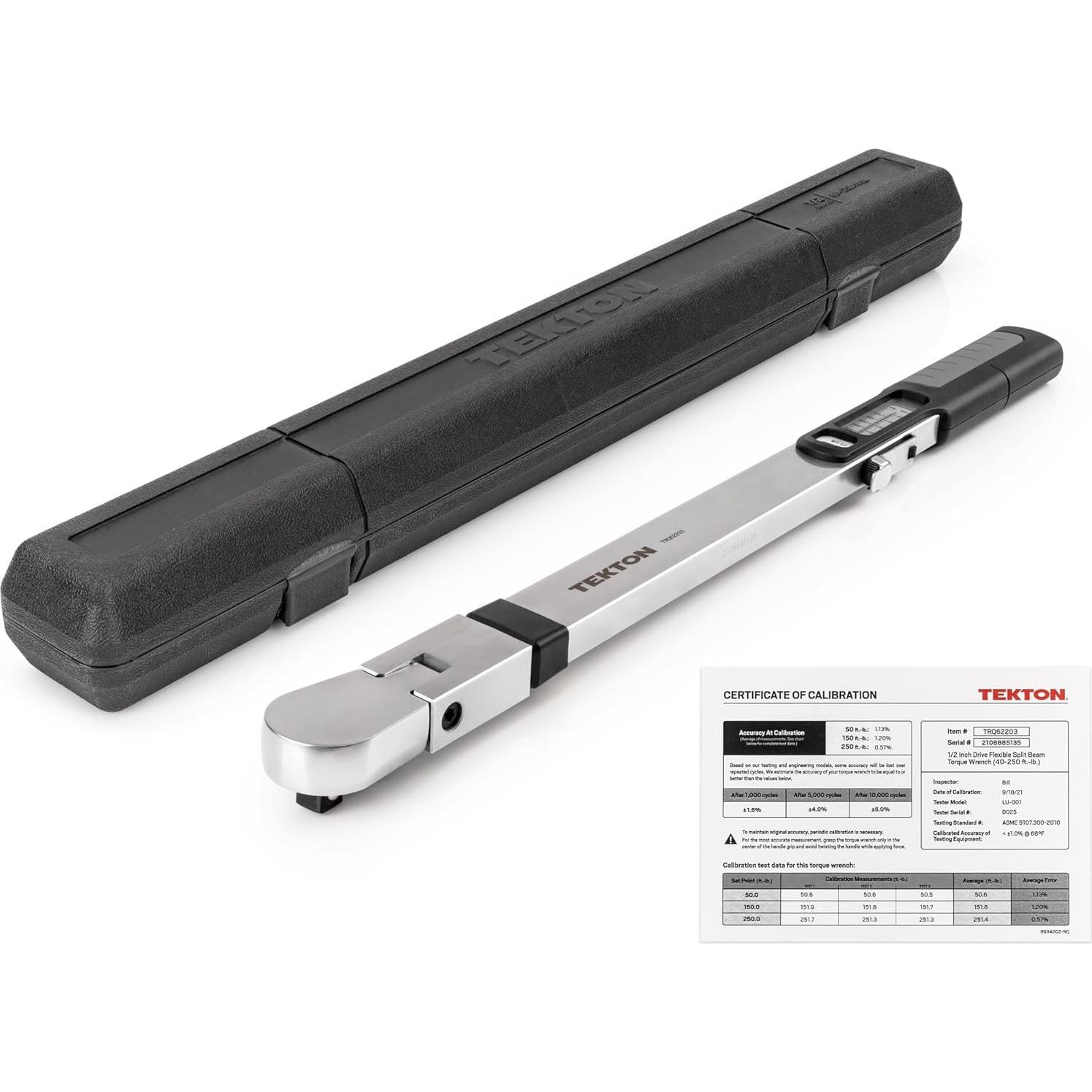 Llave de Torque TEKTON 1/2" 40-250 pies-libra Precisa