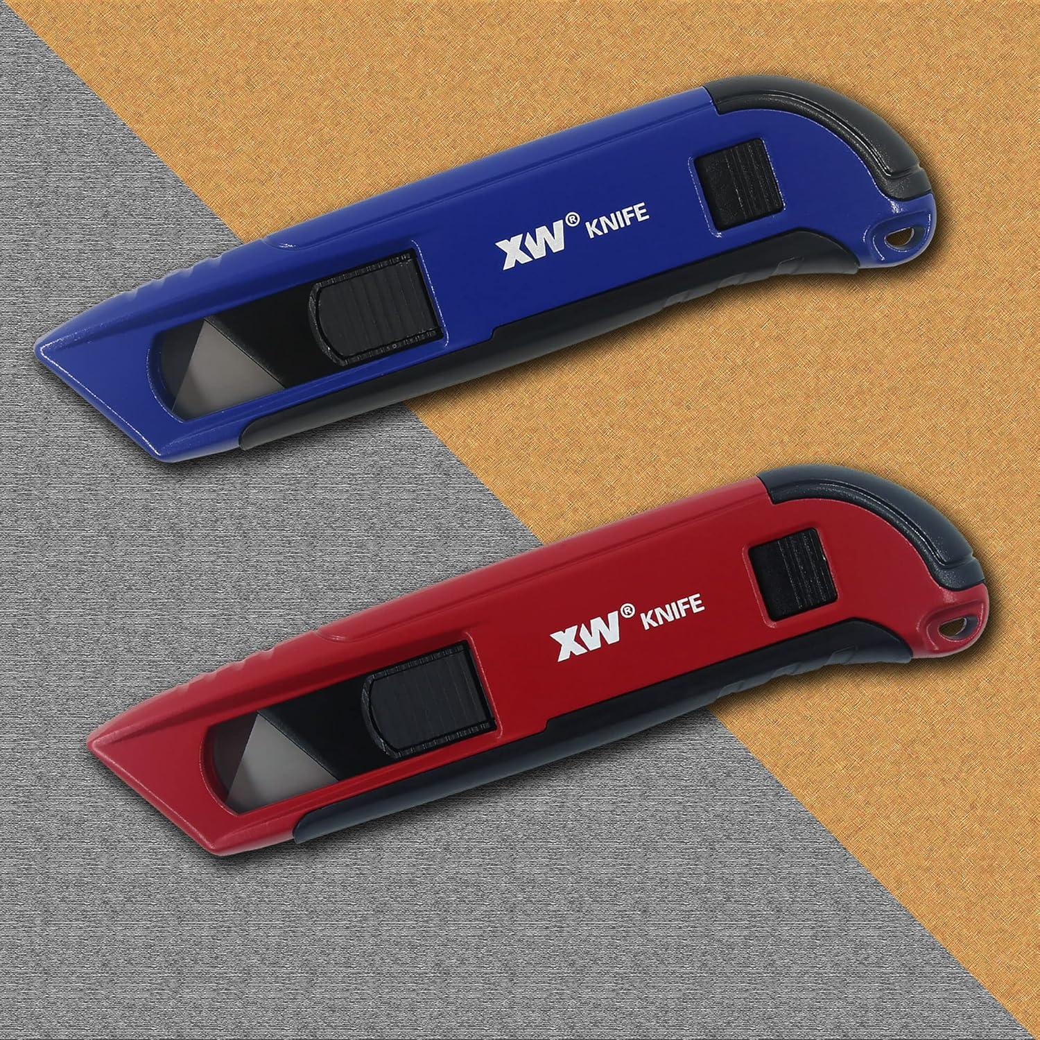 Cortador de Caja Auto-retractable XW, Aluminio, Paquete de 2