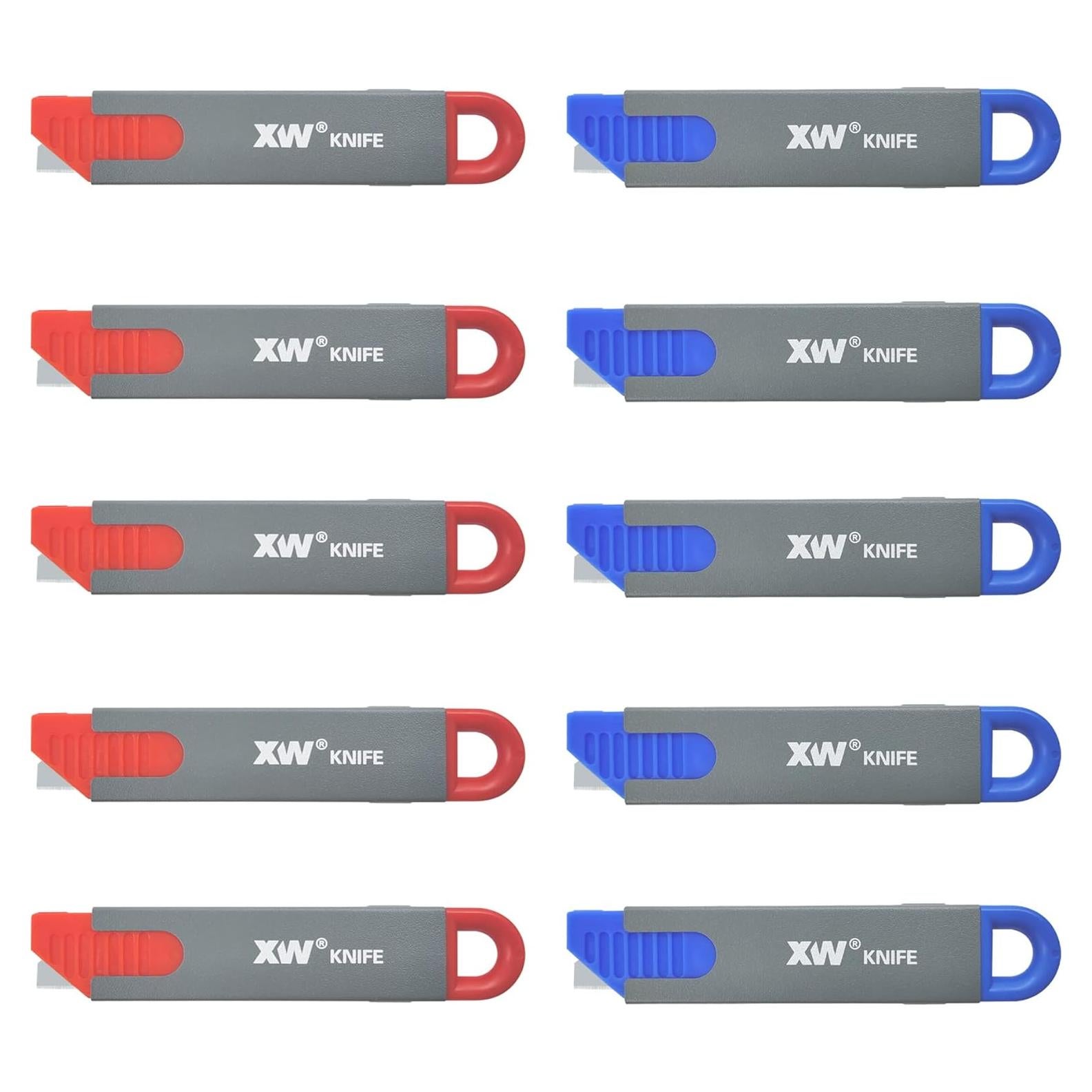 Cortadores de Cajas XW - Paquete de 10 con Cuchilla Retráctil
