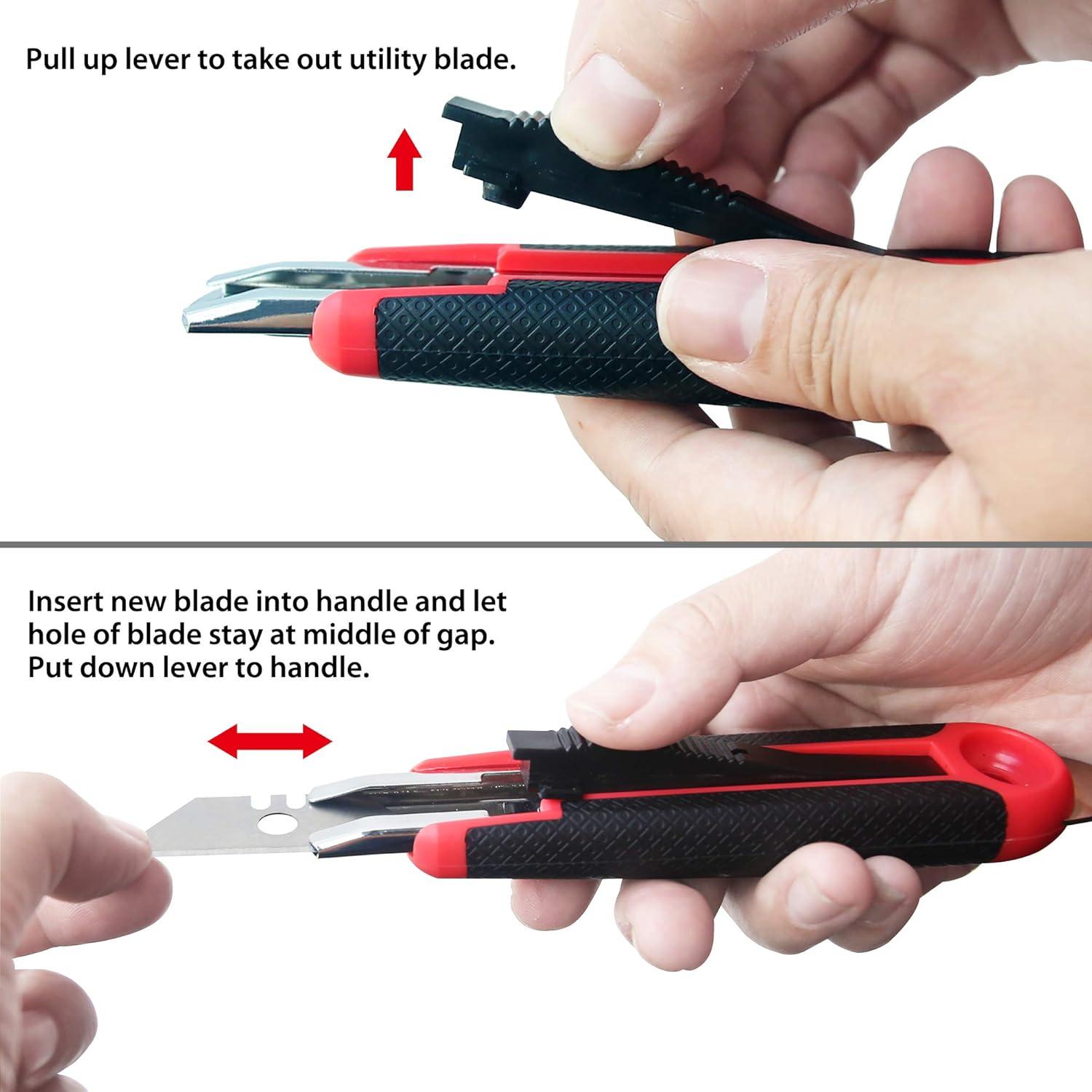 Cuchillo de Utilidad Retráctil Automático XW - 3 Piezas con 10 Cuchillas