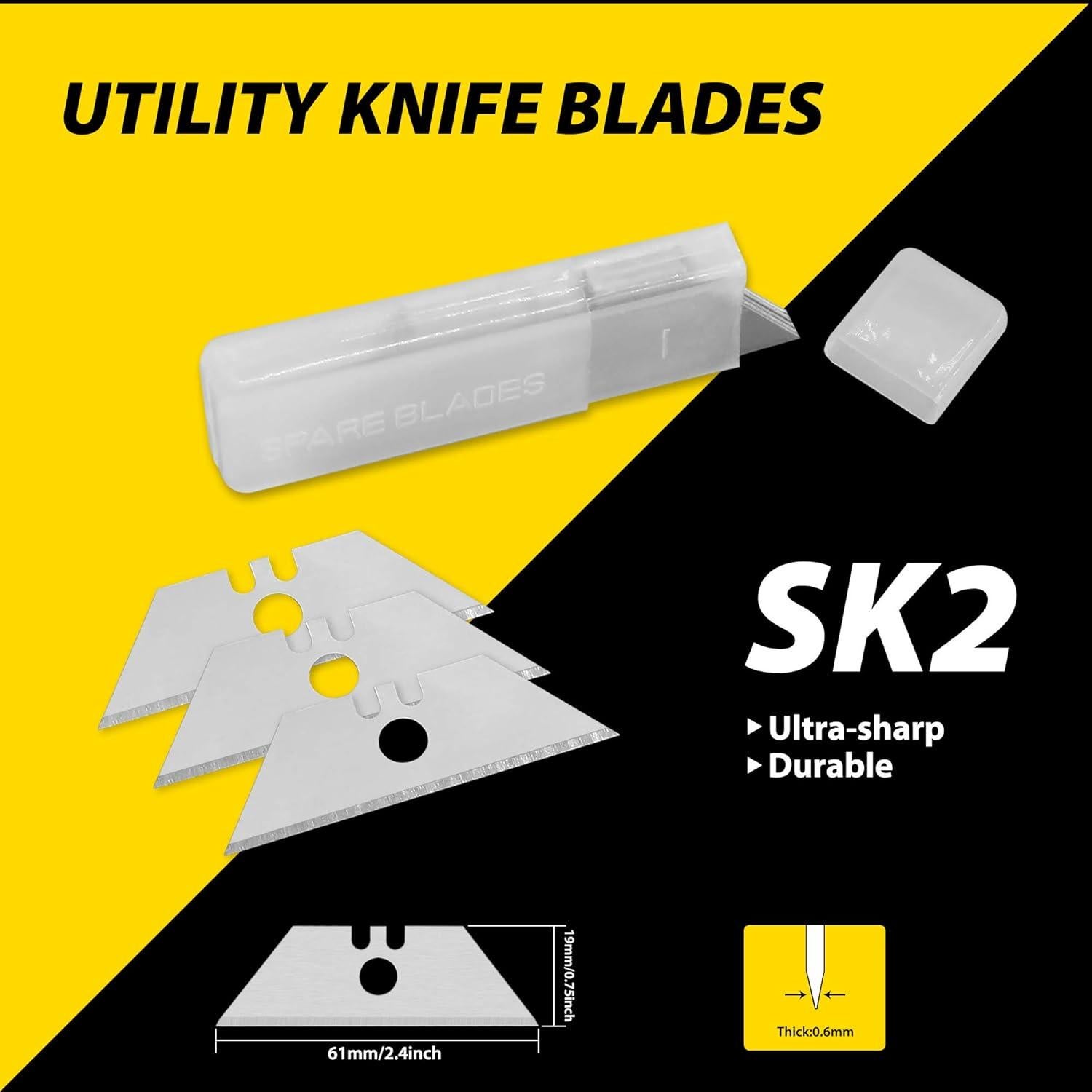 Cuchillo de Utilidad Retráctil Automático XW - 3 Piezas con 10 Cuchillas