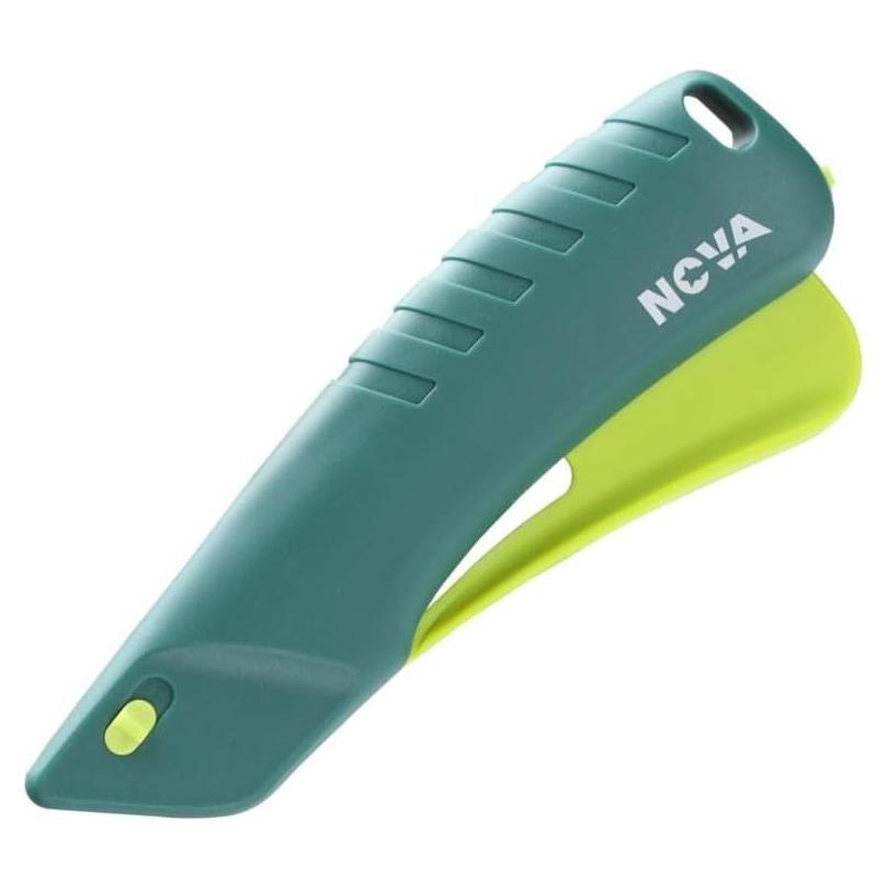 Cuchillo Retráctil Inteligente Nova SK031A, Hoja 22mm, Verde