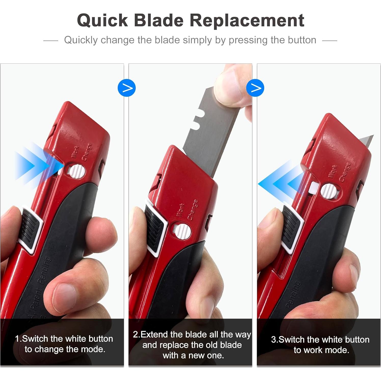 Cuchillo de Utilidad Retráctil HAUTMEC HT0195 - Doble Seguridad